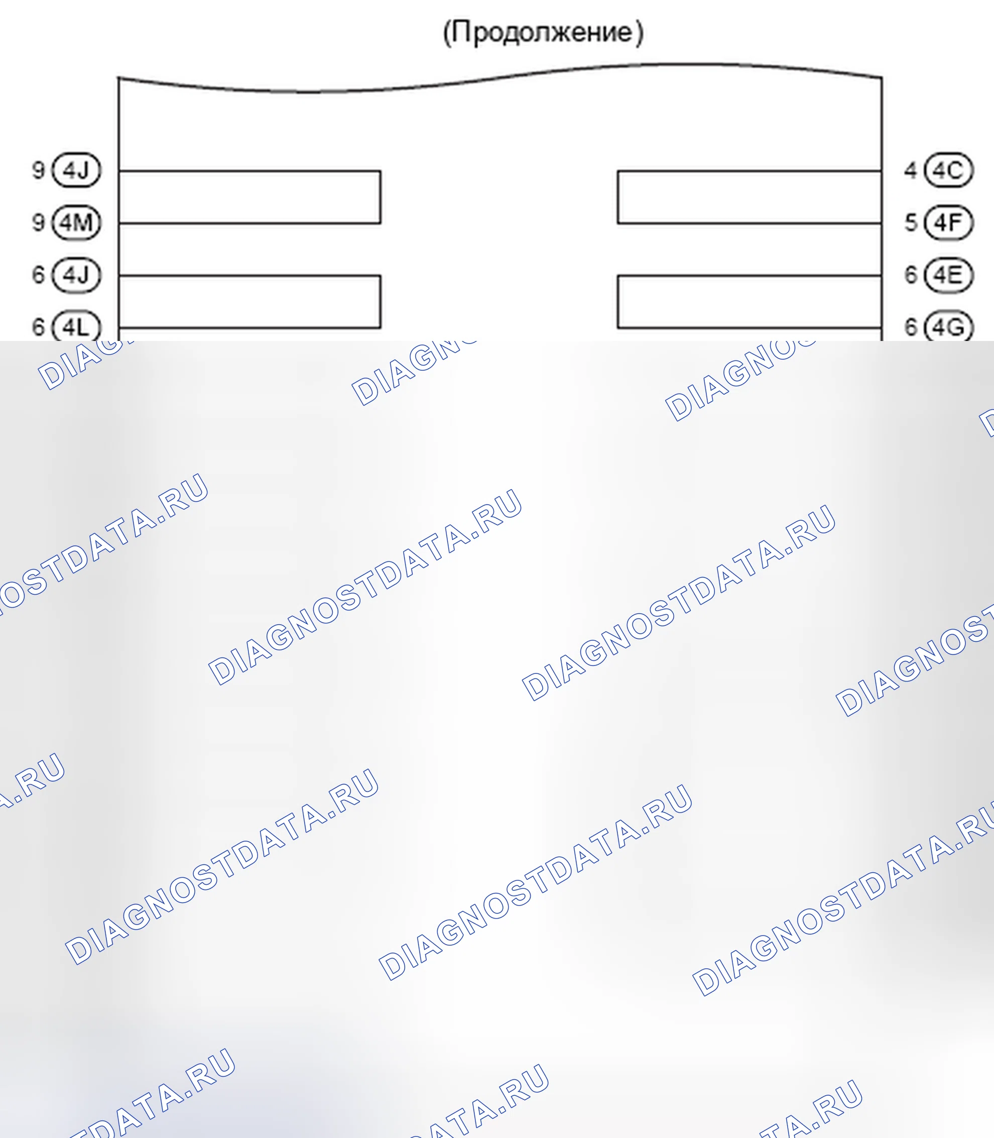 Рис. 370: Внутренние цепи J / B No4 (3 из 3). Toyota Camry XV40 рестайлинг