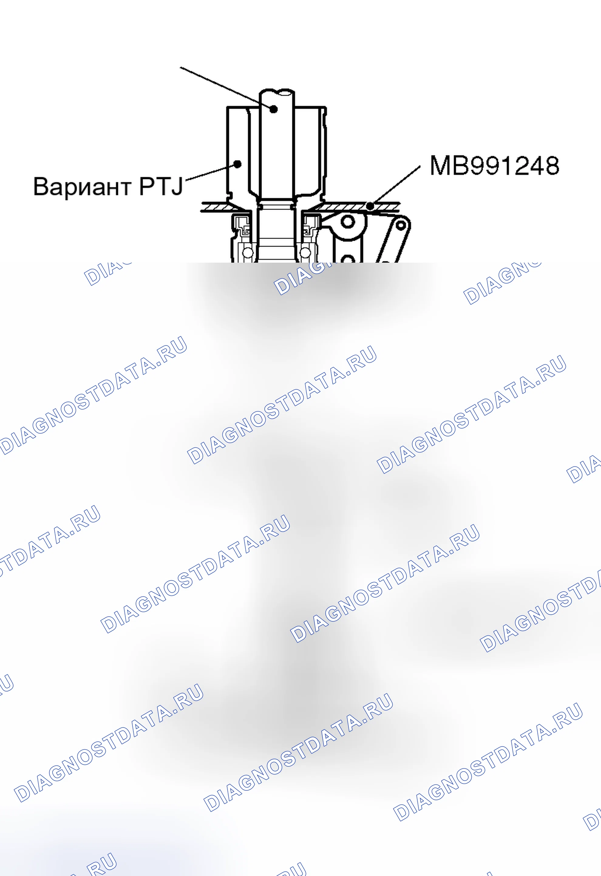 Рис. 25: < < B > > ДЕМОНТАЖ ВНУТРЕННЕГО ВАЛА < Rh >. Mitsubishi Endeavor I