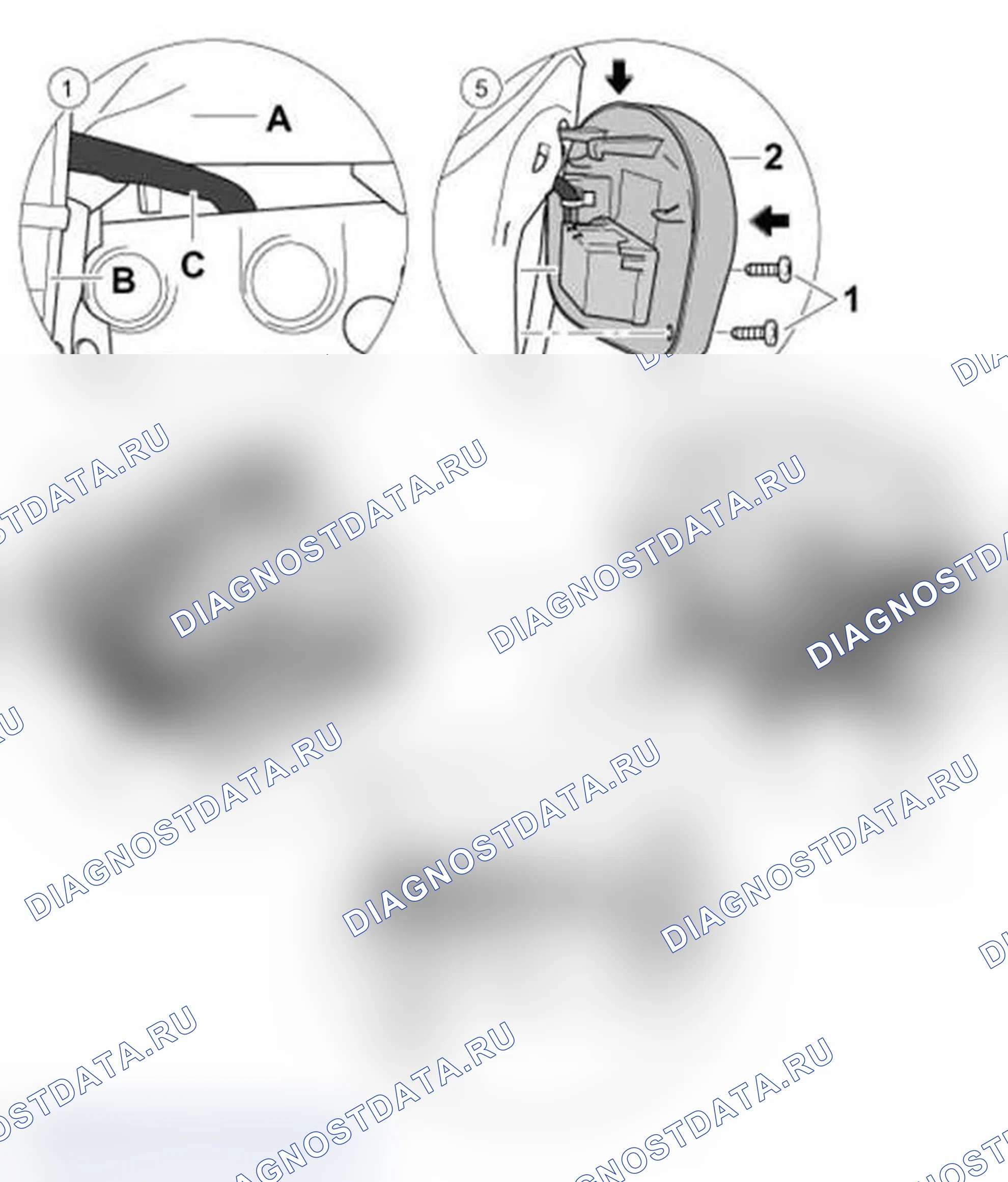 Рис. 40: Установка переключателя для регулировки сиденья. Porsche 911 Carrera 996