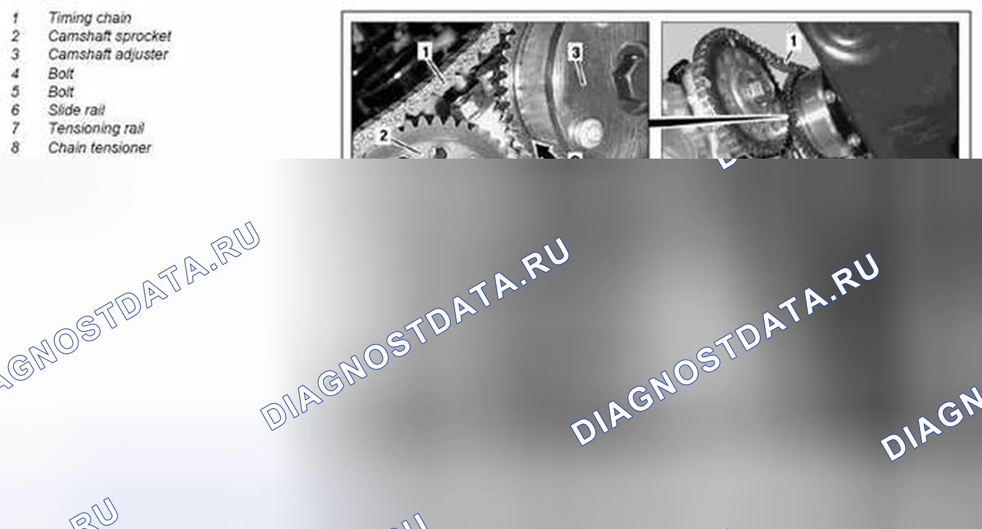 Рис. 150: Замена цепи ГРМ - хтагх0,10-P-7601MCU AR05. Kia Soul I