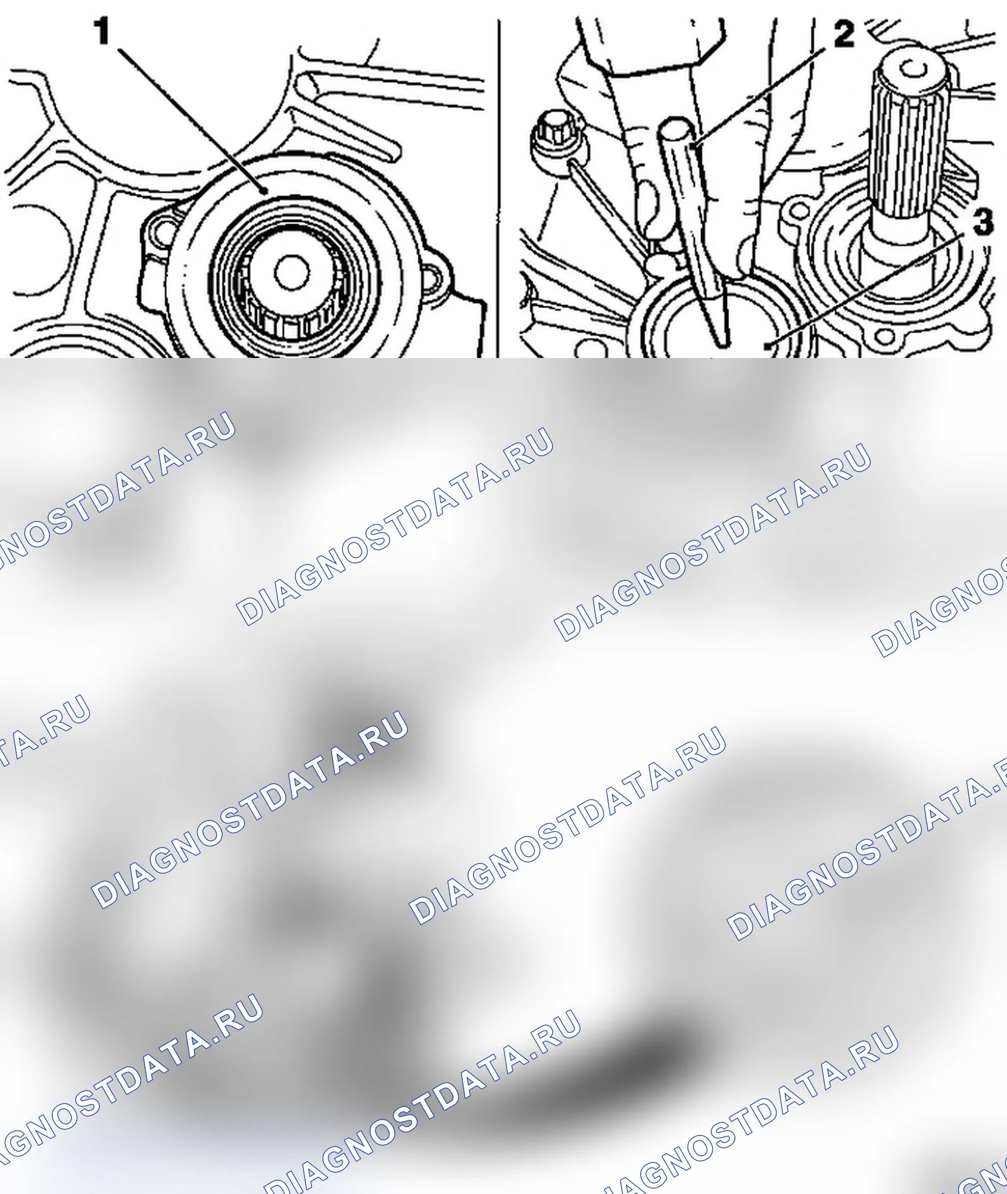 Комплексное уплотнение коробки передач (F23). Opel Corsa C