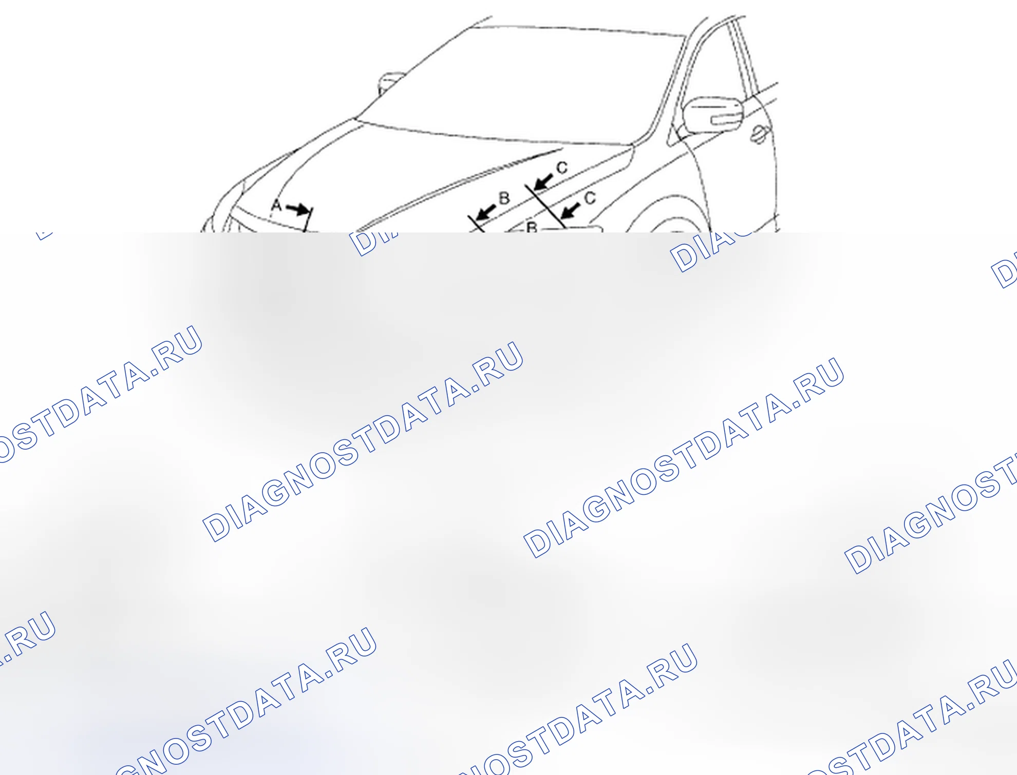 Рис. 36: Регулировка высоты. Mazda CX-9 I