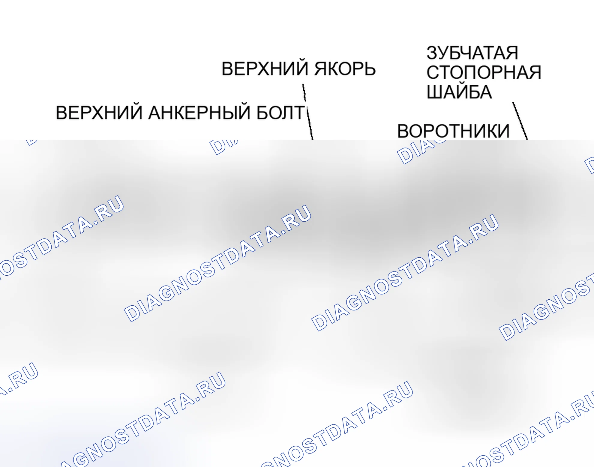 Рис. 4: Установка верхнего анкерного болта. Honda Insight I