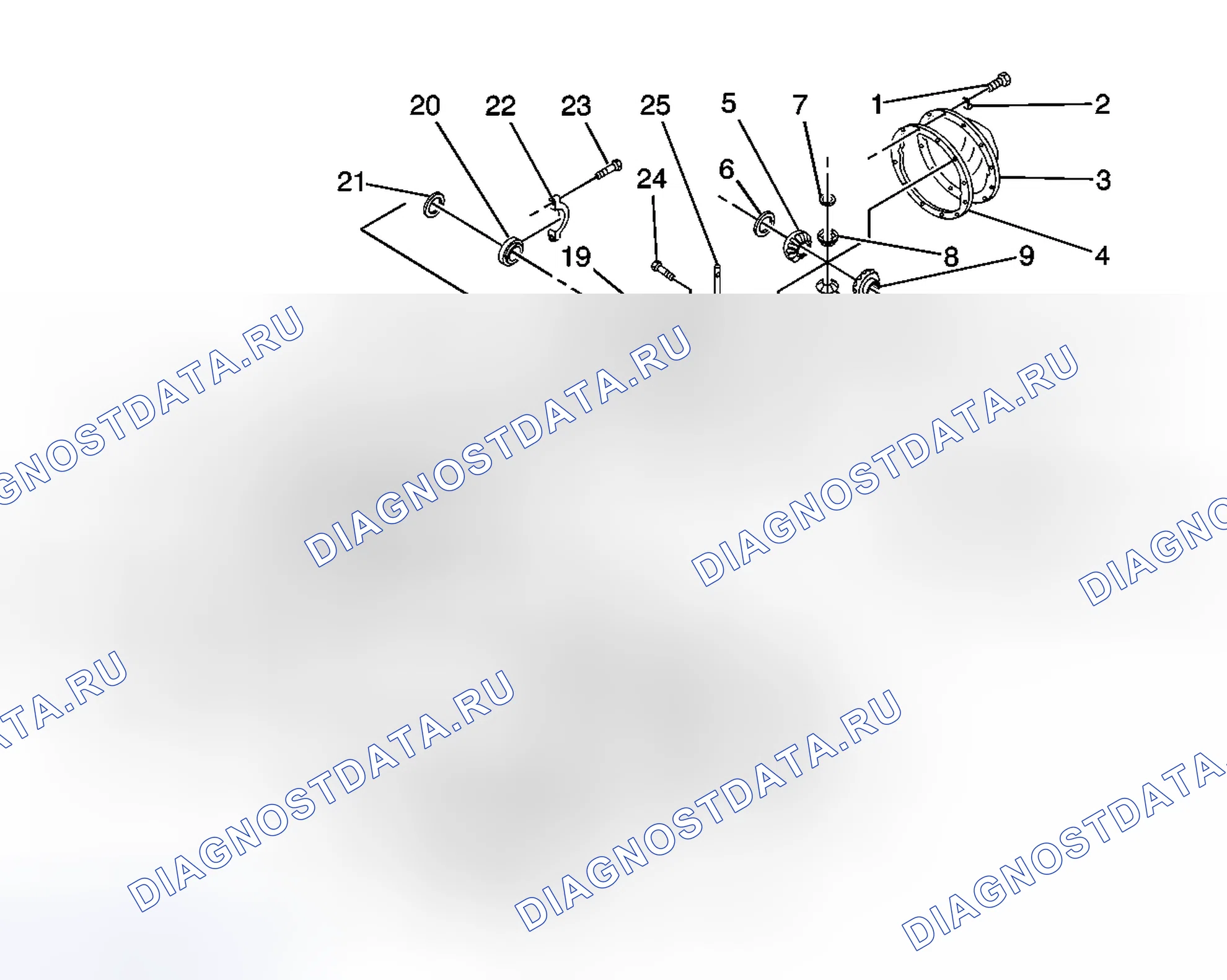 Рис. 89: Задняя ось 8,6 дюйма. Chevrolet Silverado 2500 HD GMT800 early