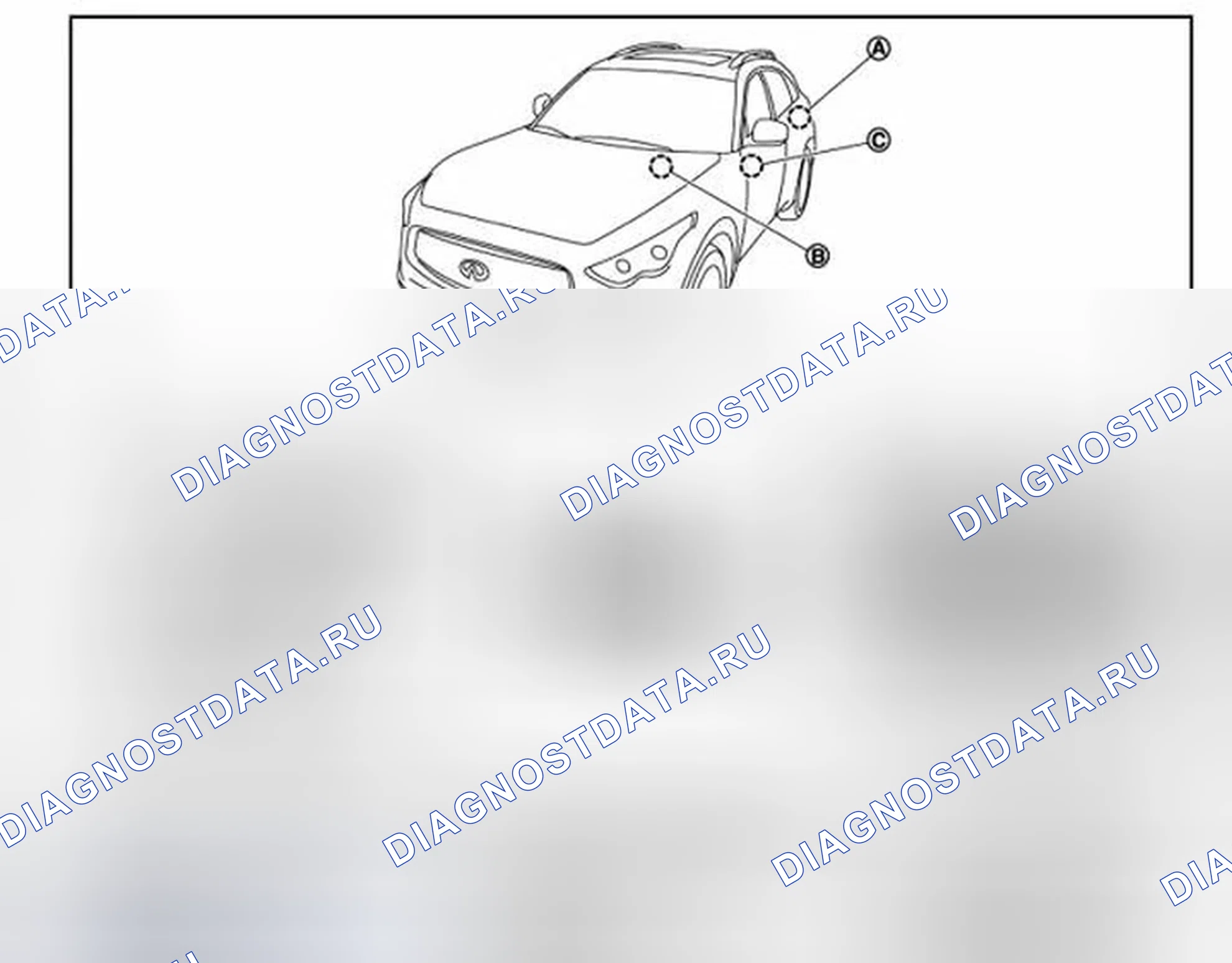 Рис. 114: Расположение компонентов. Infiniti FX35 II рестайлинг