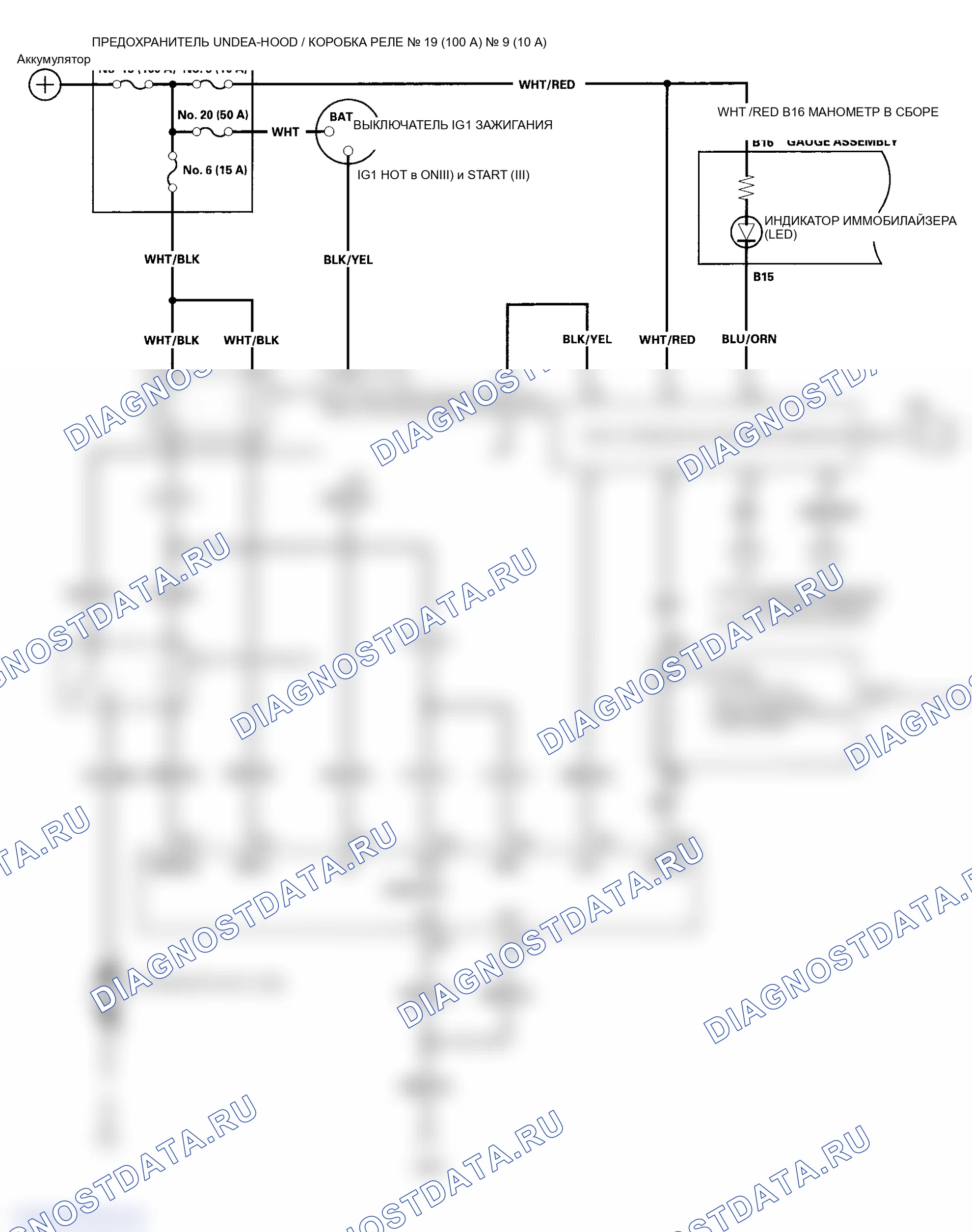 Рис. 4: Принципиальная схема. Honda Element YH2