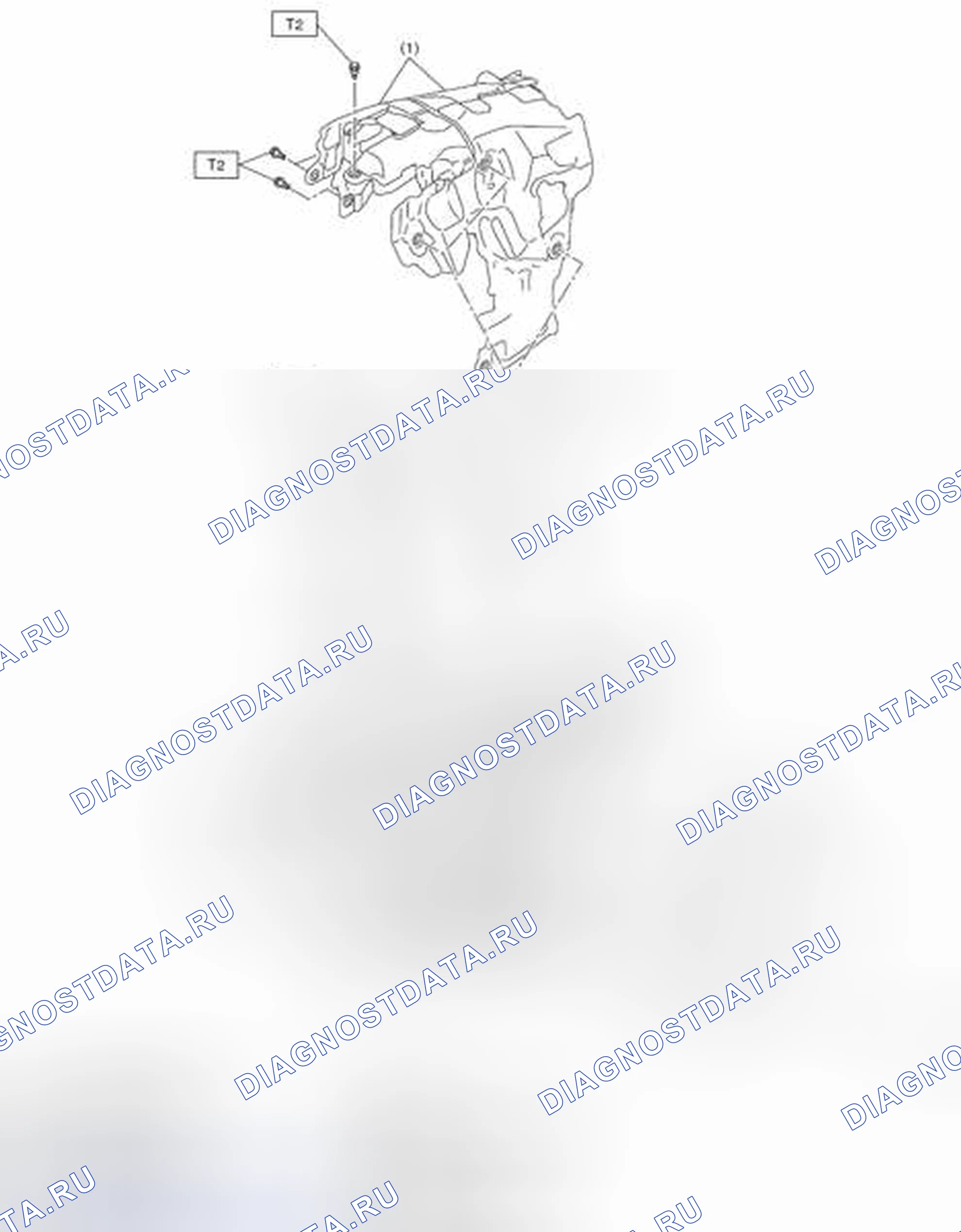 Рис. 385: ЖГУТ ПЕРЕДАЧИ И ДАТЧИК. Subaru Impreza WRX GE рестайлинг