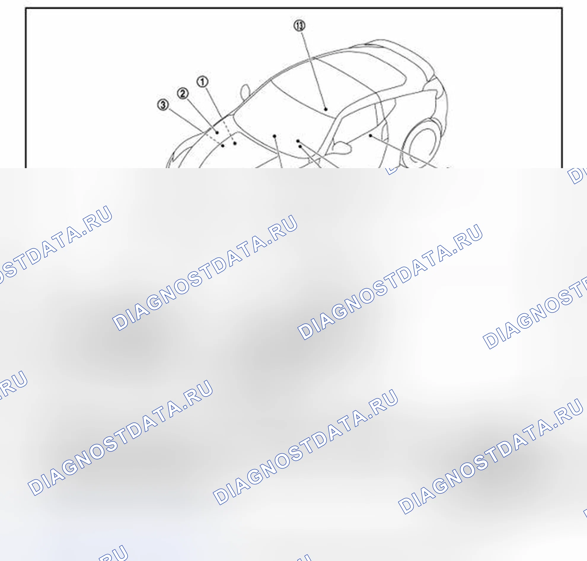 Рис. 16: ЛАМПА ПРЕДУПРЕЖДЕНИЯ О ДАВЛЕНИИ МАСЛА: расположение компонентов. Nissan 370Z I рестайлинг