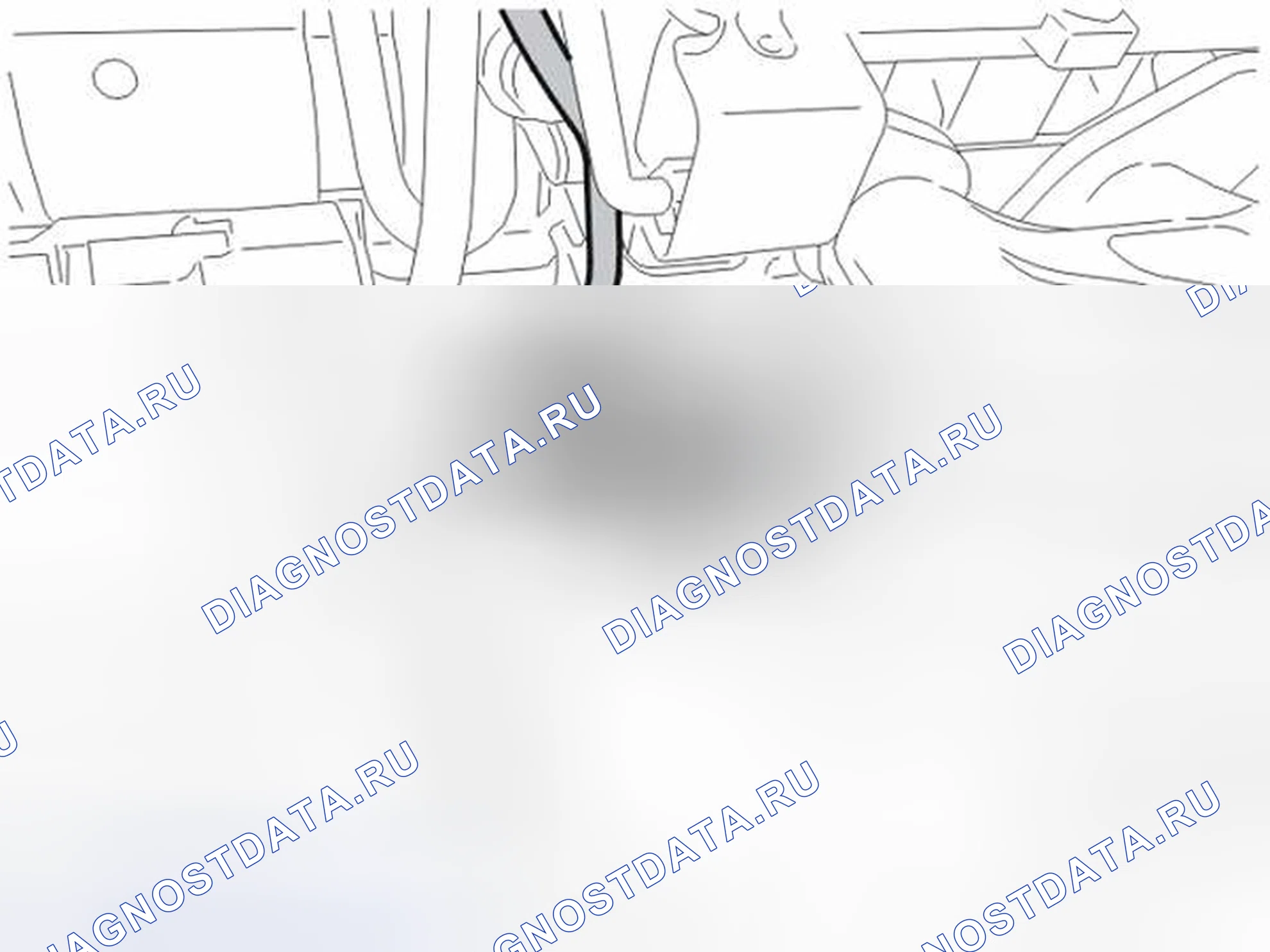 Рис. 65: ОТКЛЮЧЕНИЕ ДАТЧИКА ЧАСТОТЫ ВРАЩЕНИЯ ДВИГАТЕЛЯ. Volvo XC90 I рестайлинг