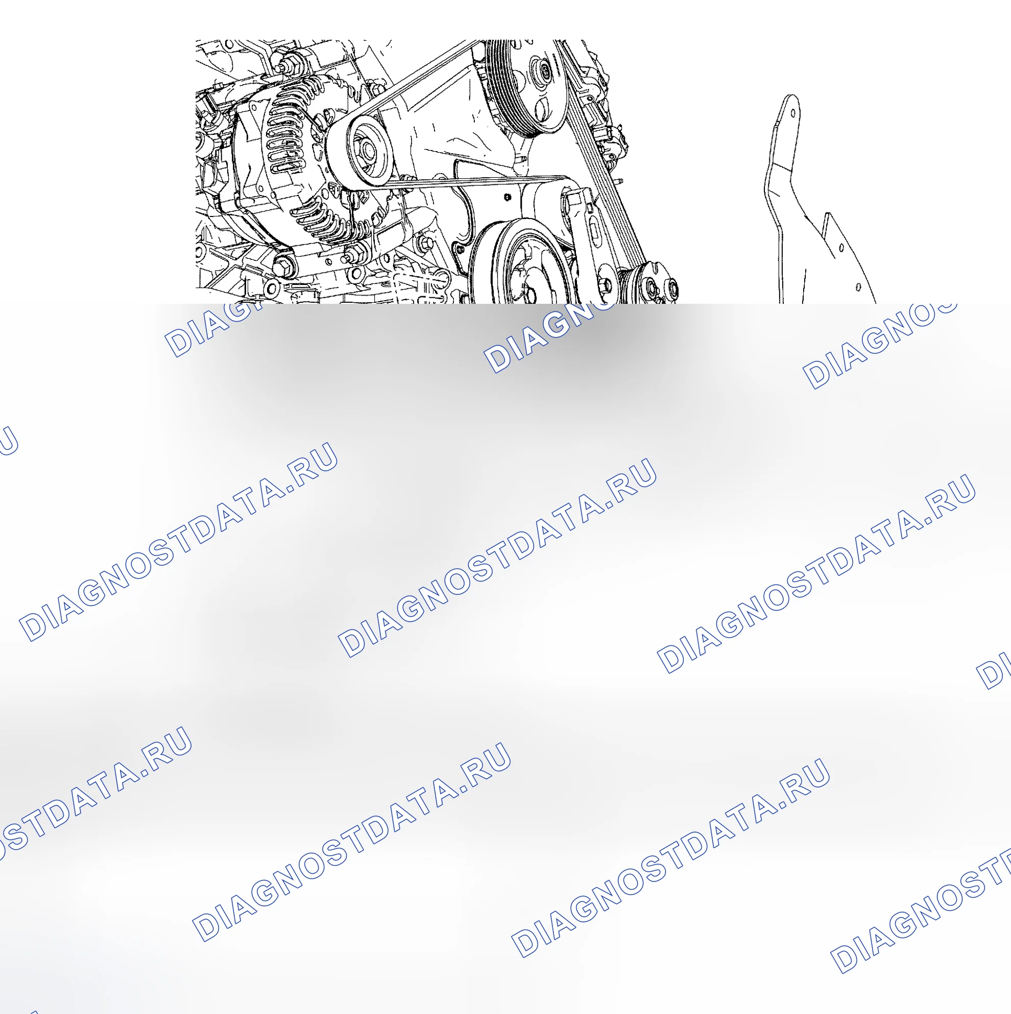 Рис. 3: Датчик положения коленчатого вала (положение коленвала). Ford Five Hundred I