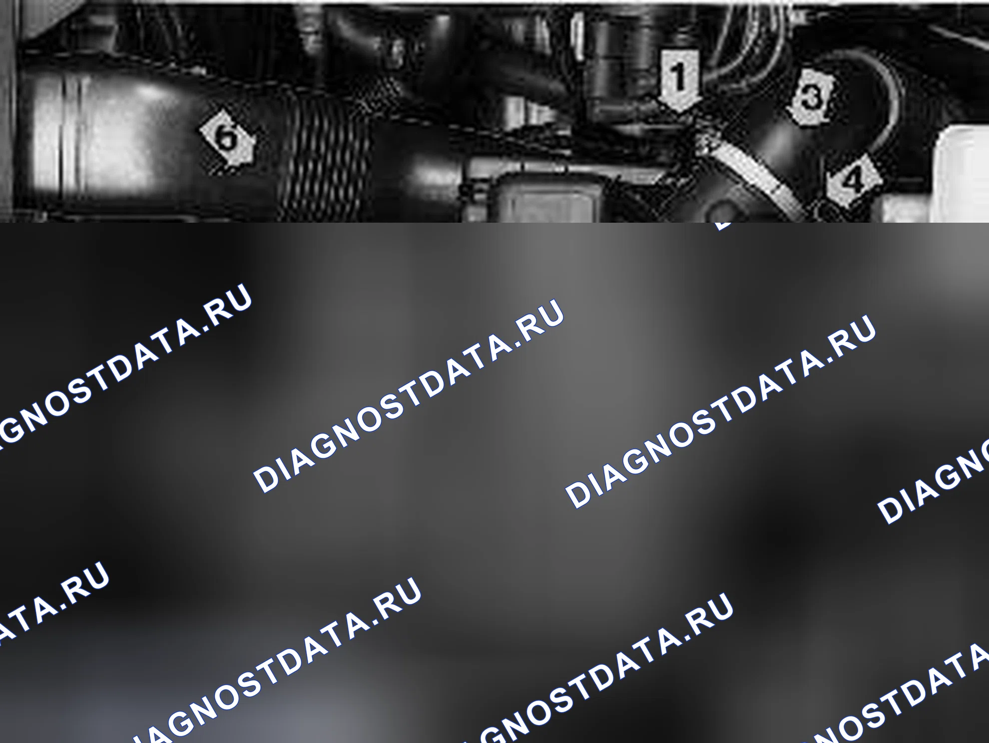 Рис. 775: Установка корпуса воздухоочистителя (воздушный фильтр). Volvo C70 I