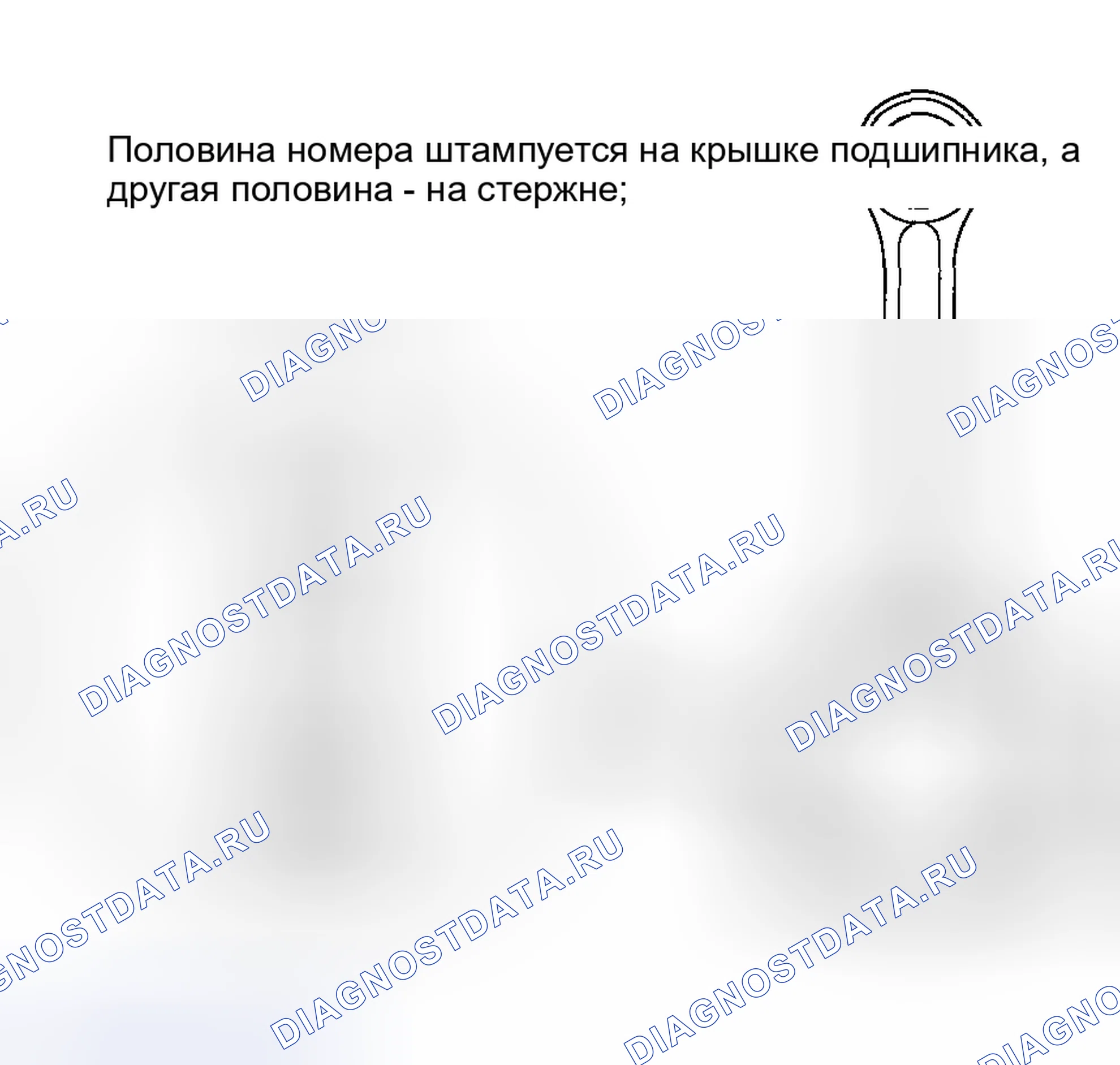 Рис. 185: Расположение кода шатуна. Honda Civic GA
