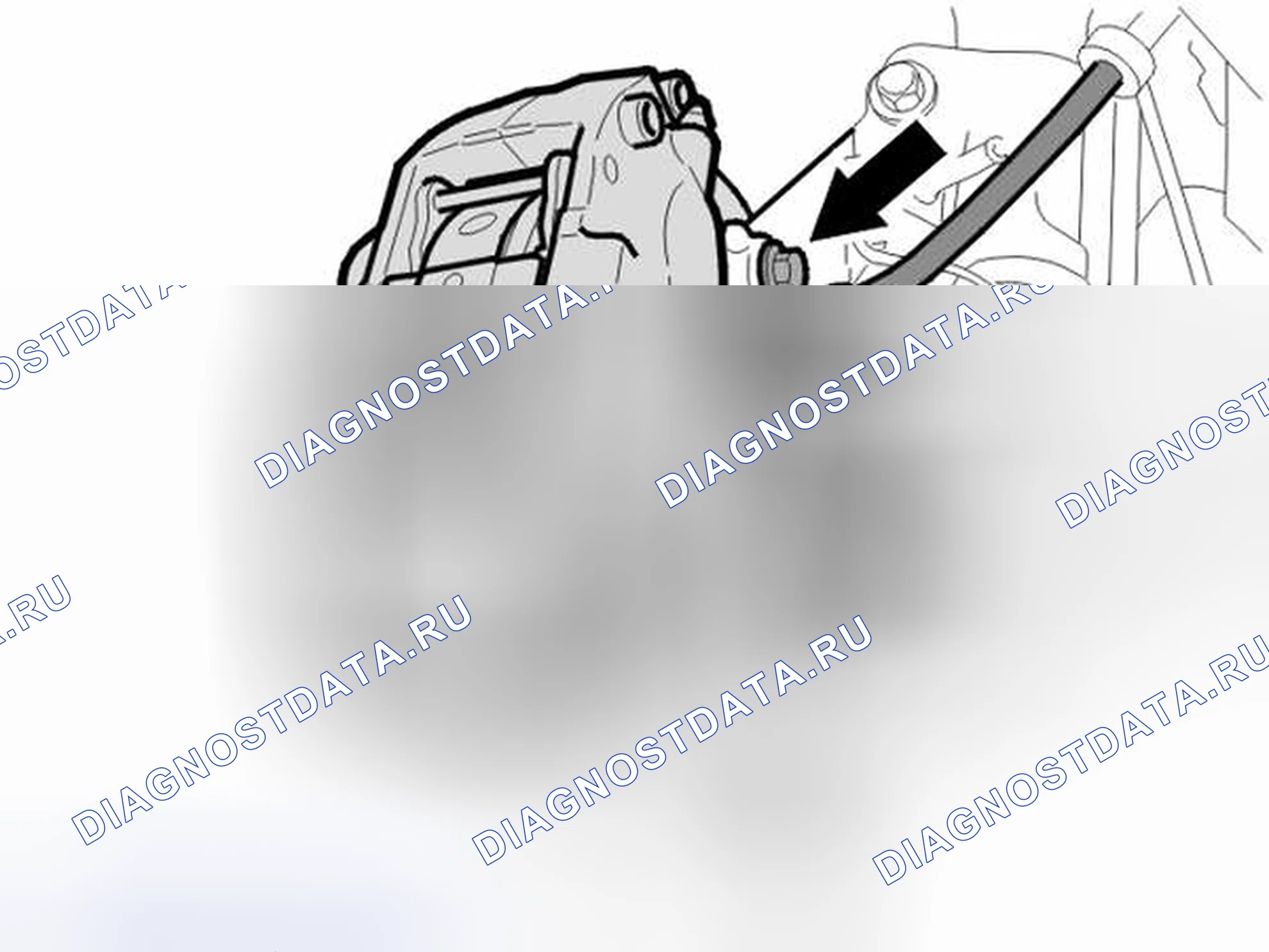 Рис. 252: Снятие тормозного суппорта. Volvo V70 II рестайлинг