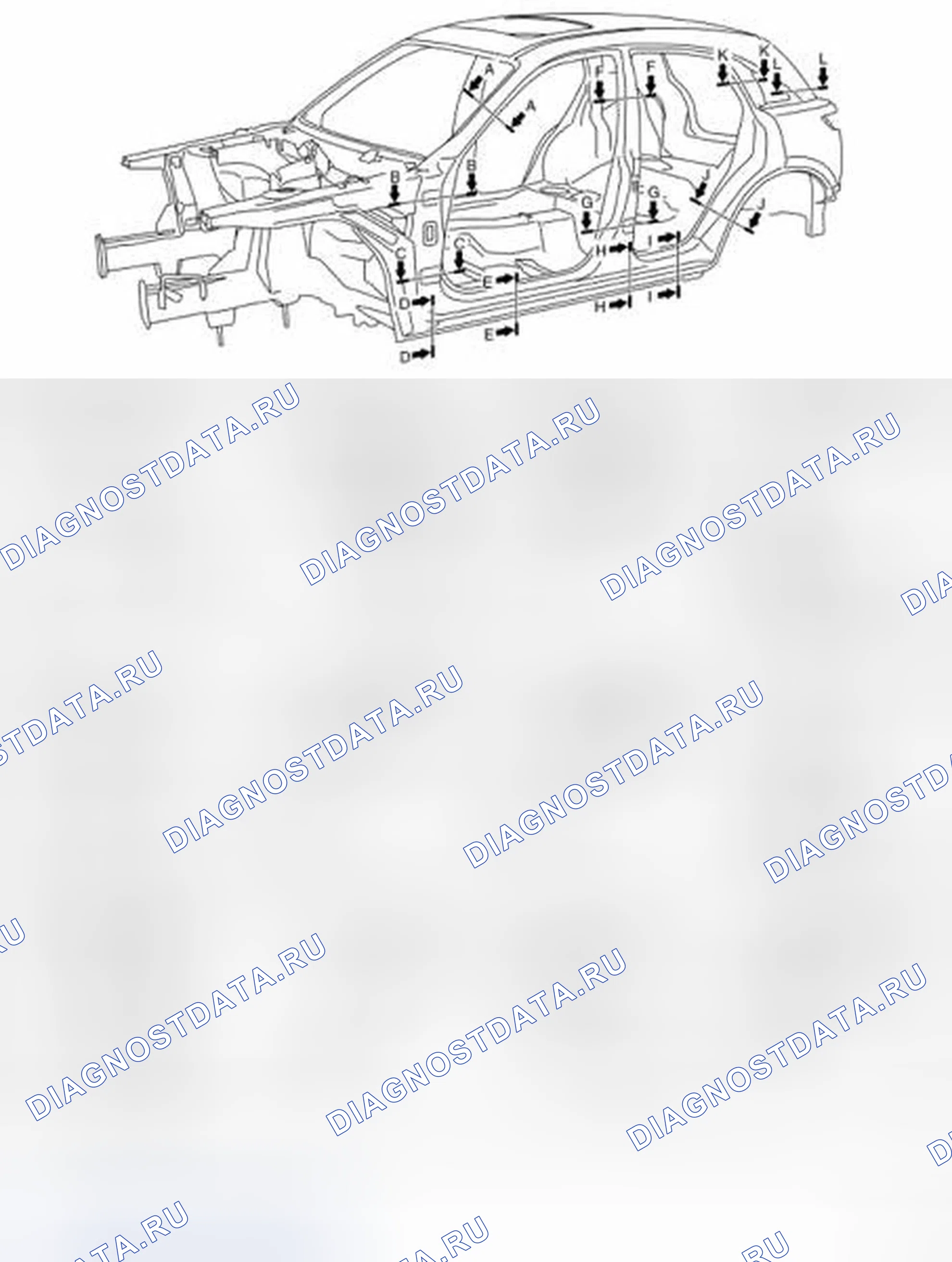 Рис. 7: КОНСТРУКЦИЯ КУЗОВА. Infiniti FX35 I рестайлинг