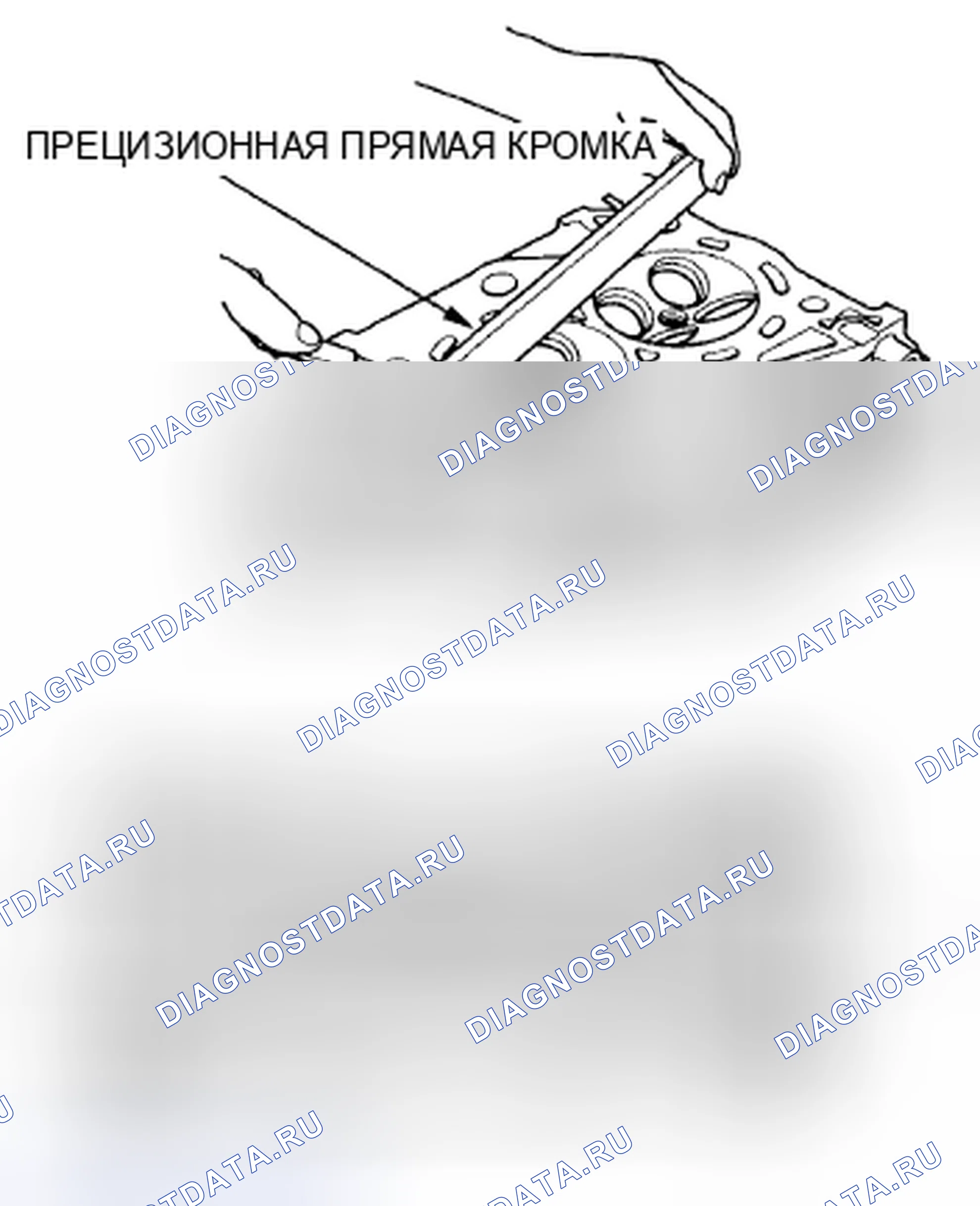 Рис. 127: Проверка головки цилиндра на коробление. Acura CSX I