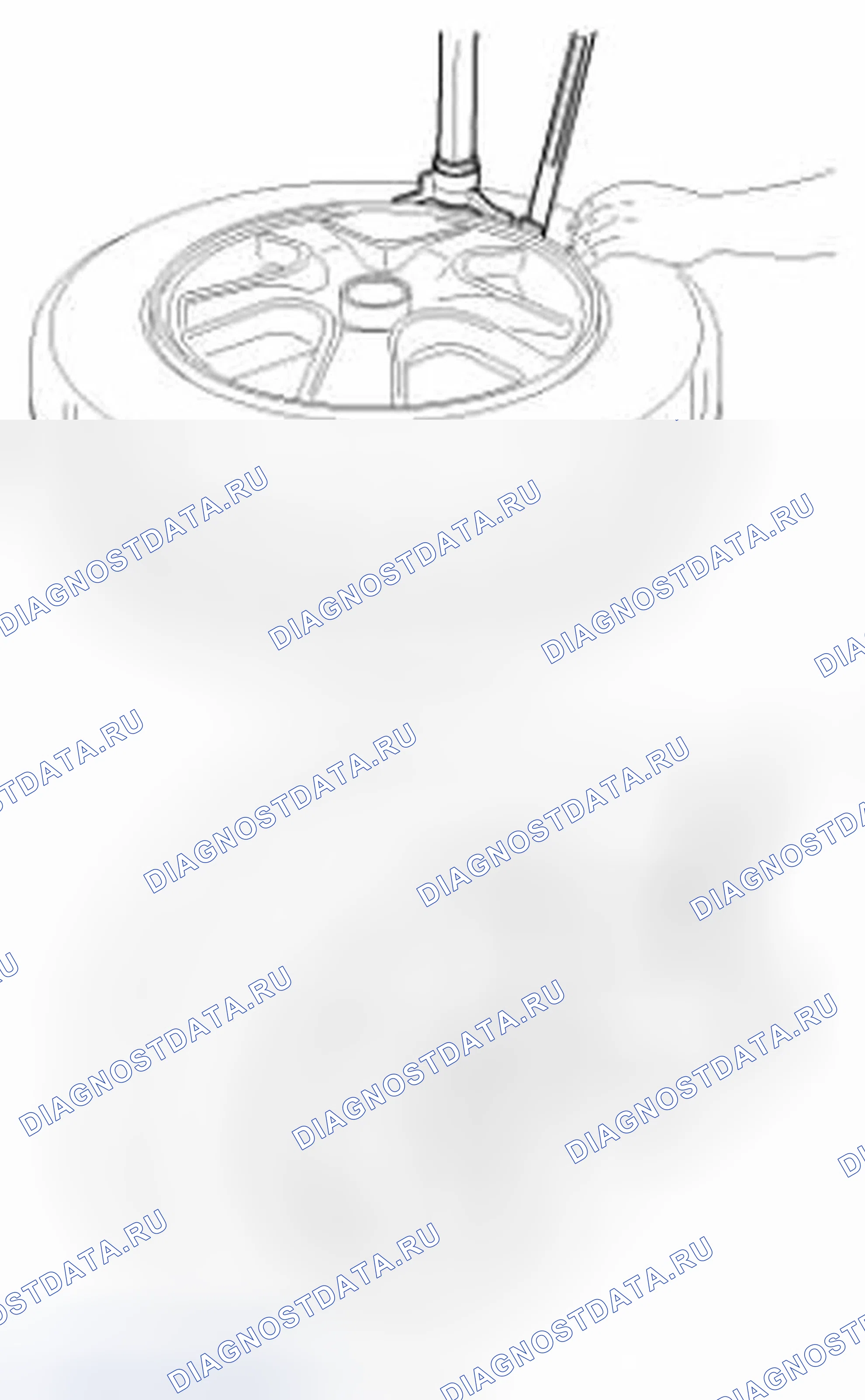 Рис. 27: Снятие шины. Hyundai Tucson II