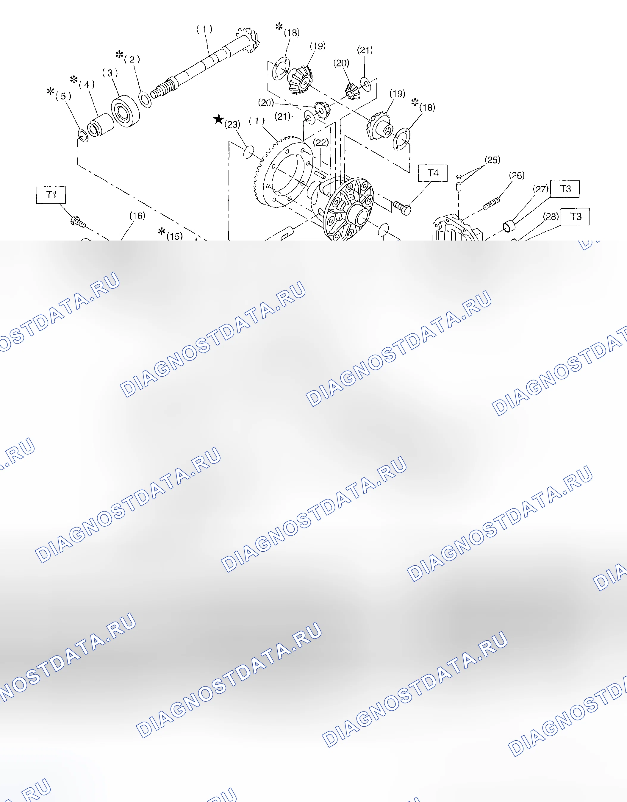 Рис. 85: ЗАДНИЙ ДИФФЕРЕНЦИАЛ БЕЗ ЛСД. Subaru Impreza GD/GC/GG рестайлинг