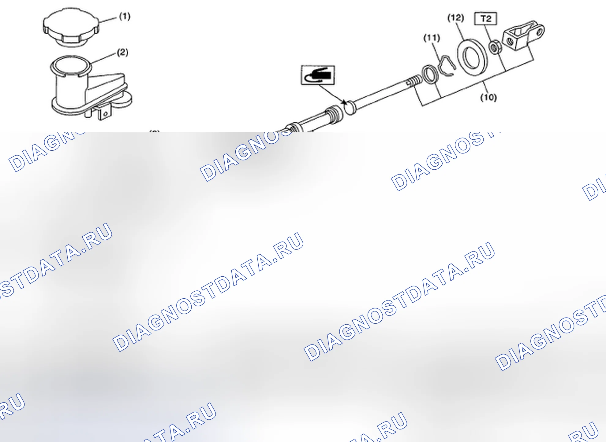 Рис. 11: ГЛАВНЫЙ ЦИЛИНДР. Subaru Impreza WRX GH