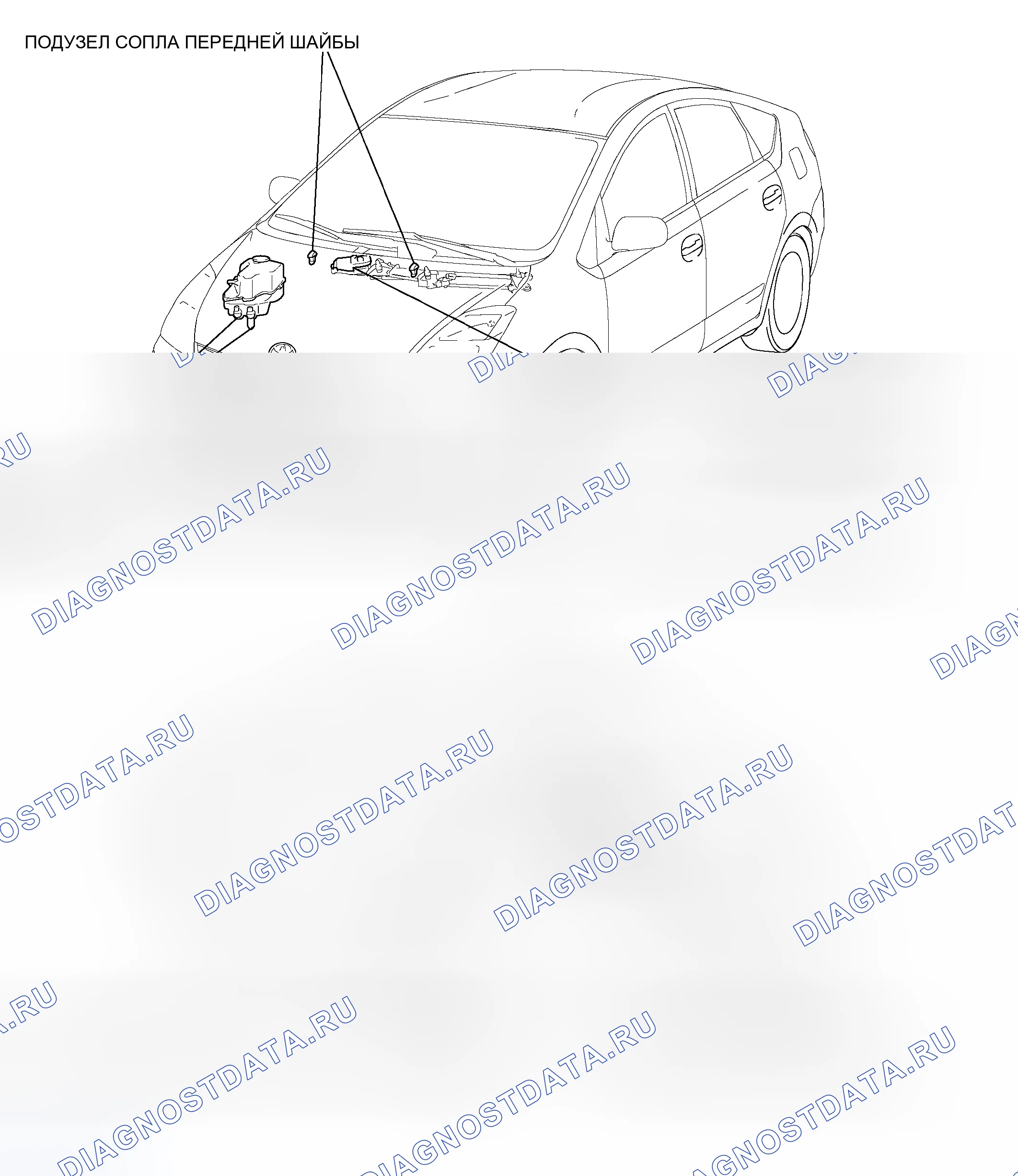 Рис. 55: РАСПОЛОЖЕНИЕ ДЕТАЛЕЙ. Toyota Prius II рестайлинг