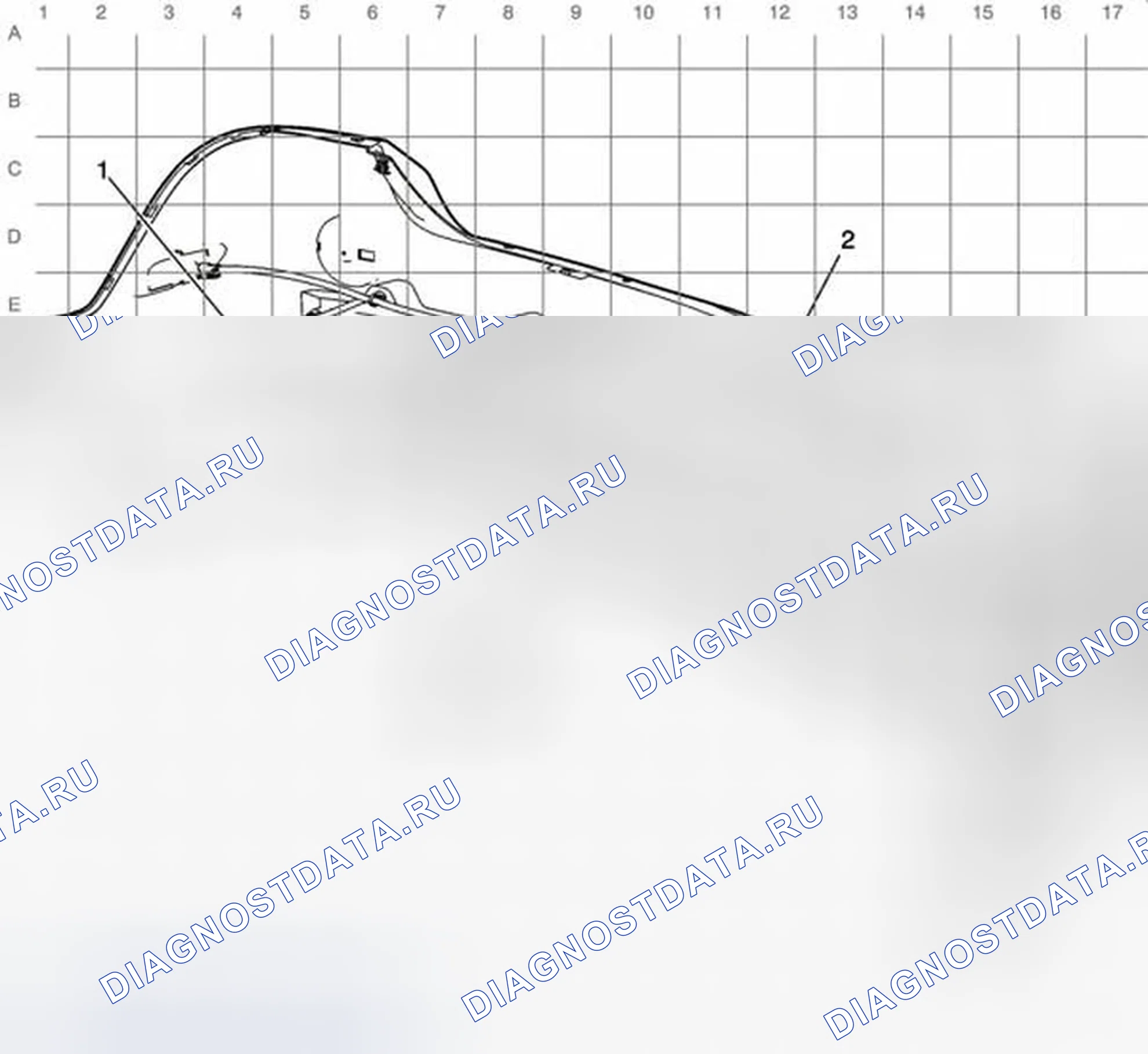 Рис. 33: Прокладка кабеля маркера задней стороны. Chevrolet Captiva I рестайлинг