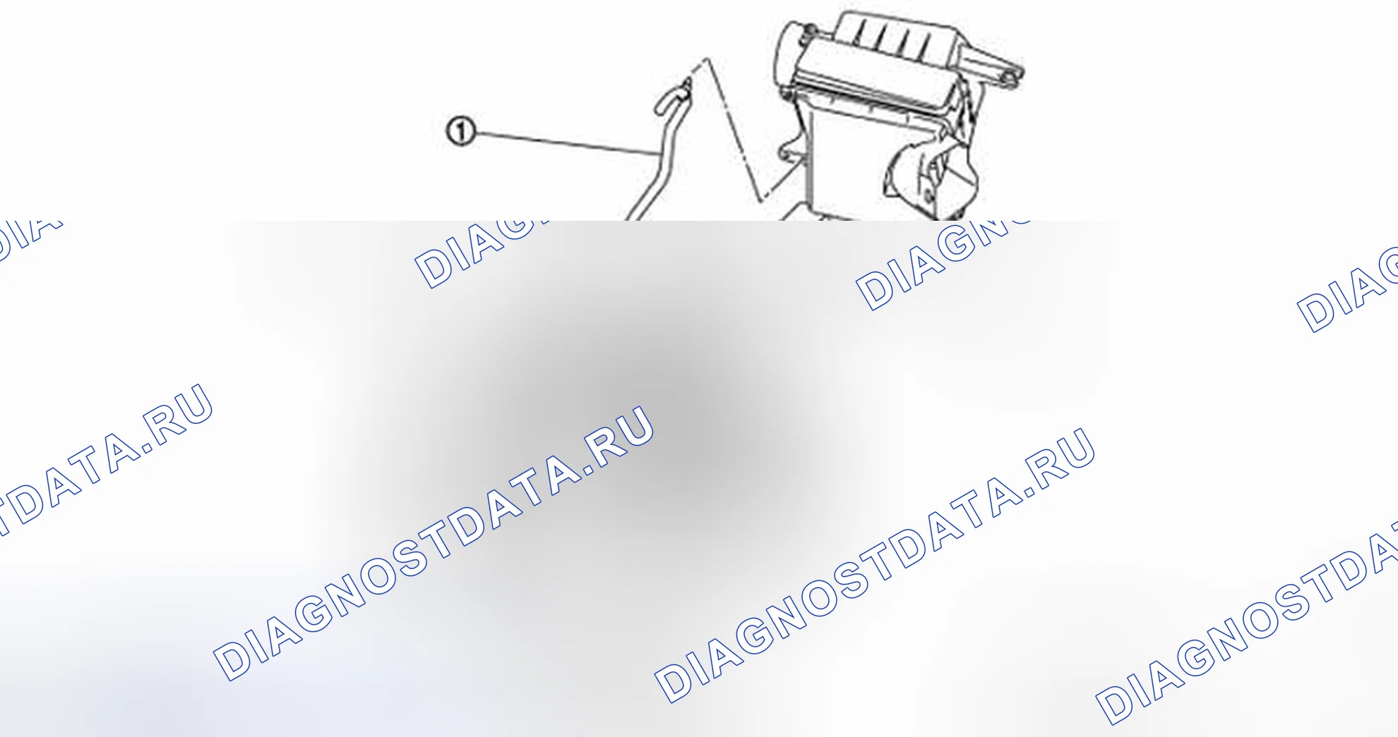 Рис. 345: Идентификация компонентов шланга воздушного суфлера. Nissan Sentra B16