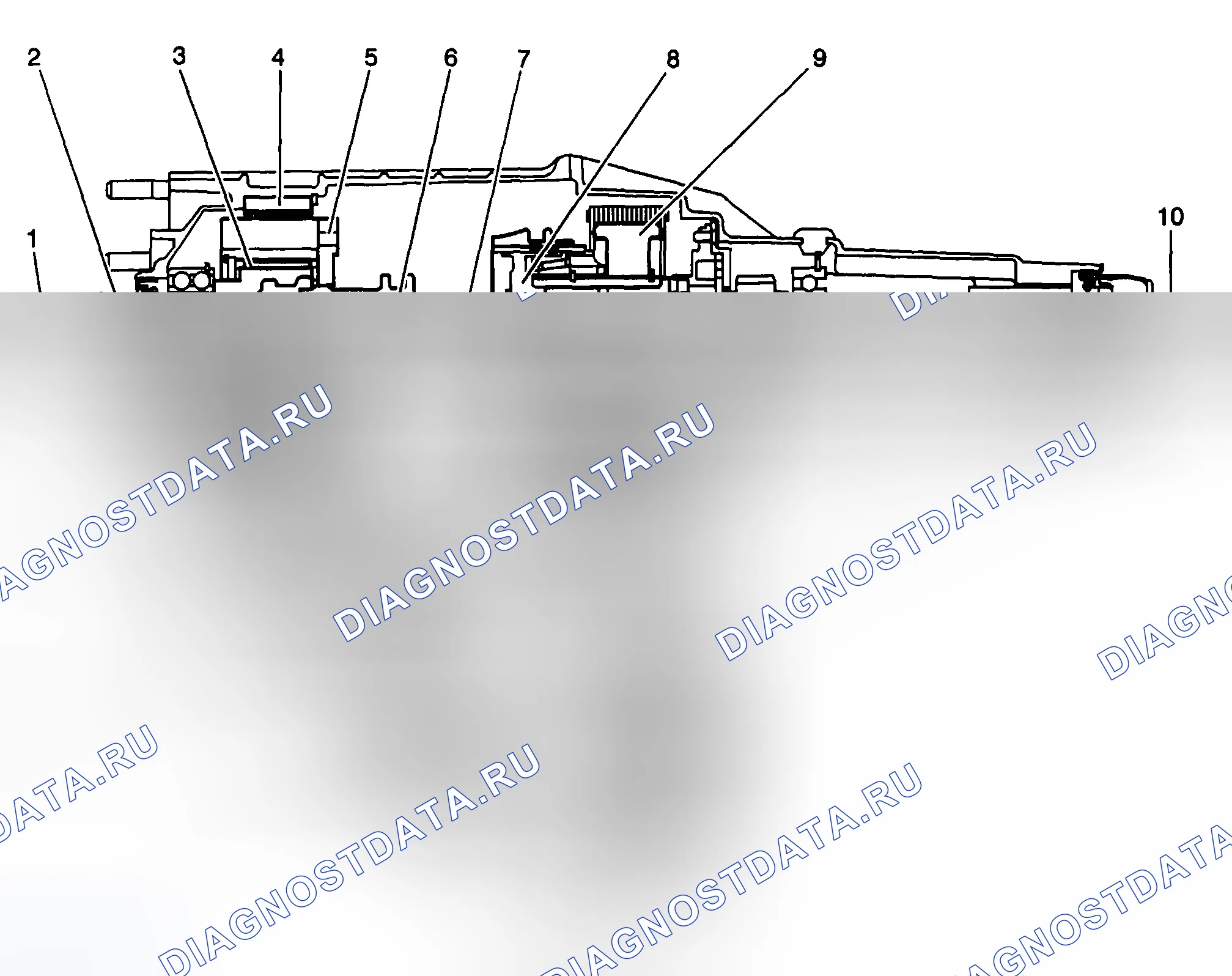 Рис. 635: Поток мощности в режиме 4LO. Chevrolet Silverado 1500 HD 