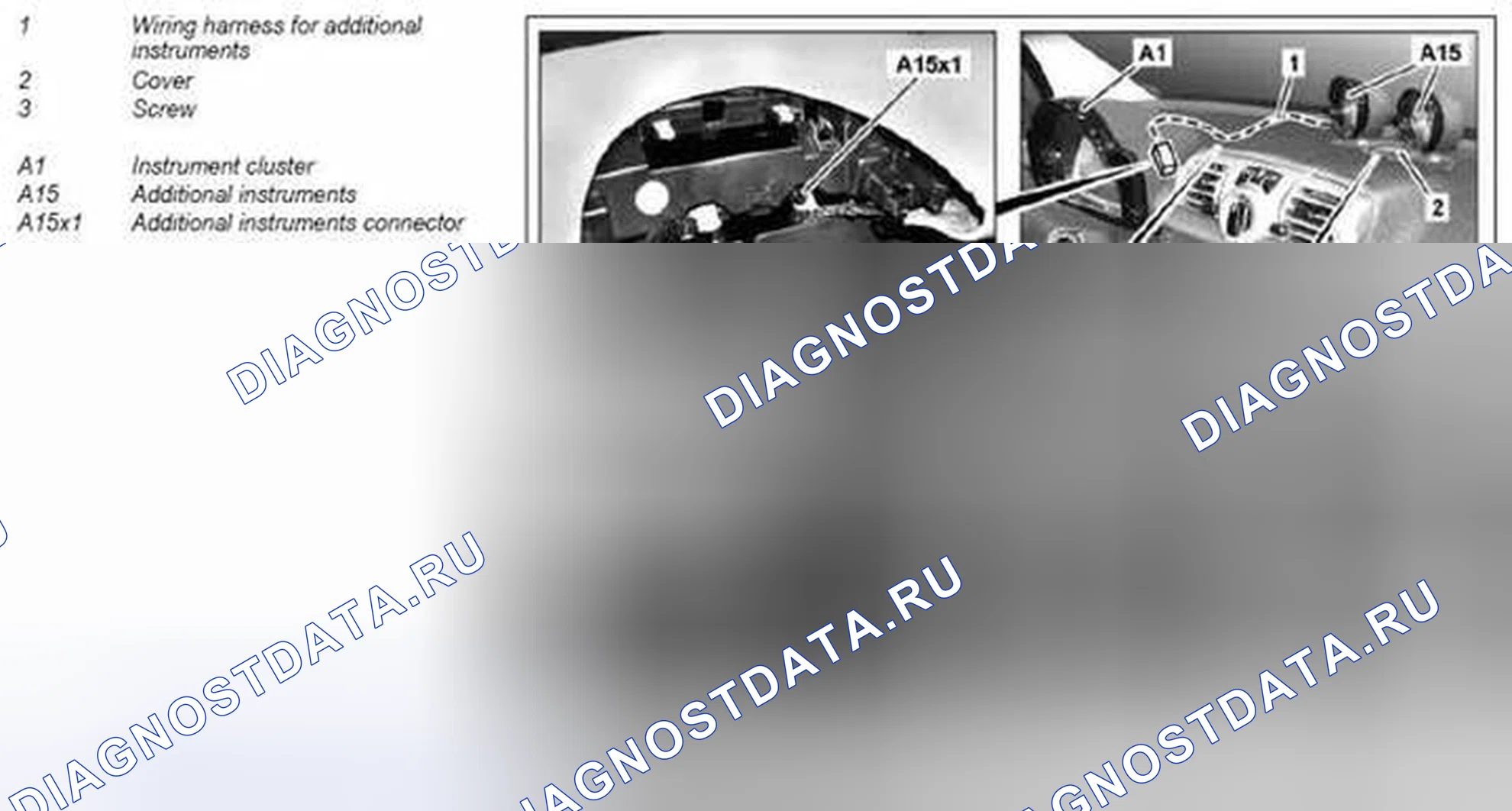 Рис. 154: Демонтаж / монтаж дополнительных приборов - AR54.30-P-xtegx1 6080MCF. Kia Soul I