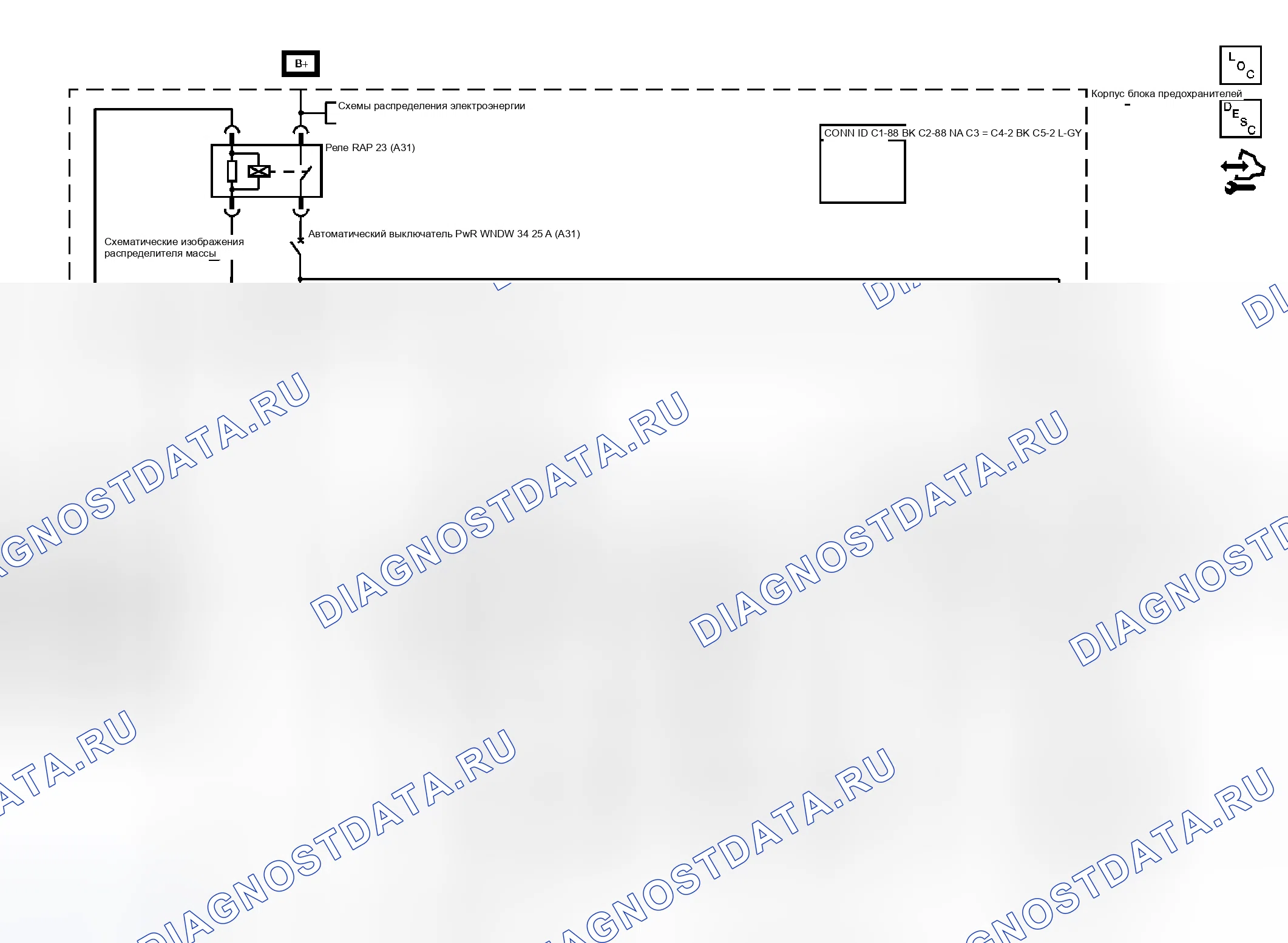 Рис. 1: Схема перемещаемого окна. Chevrolet RV Cutaway G3500 