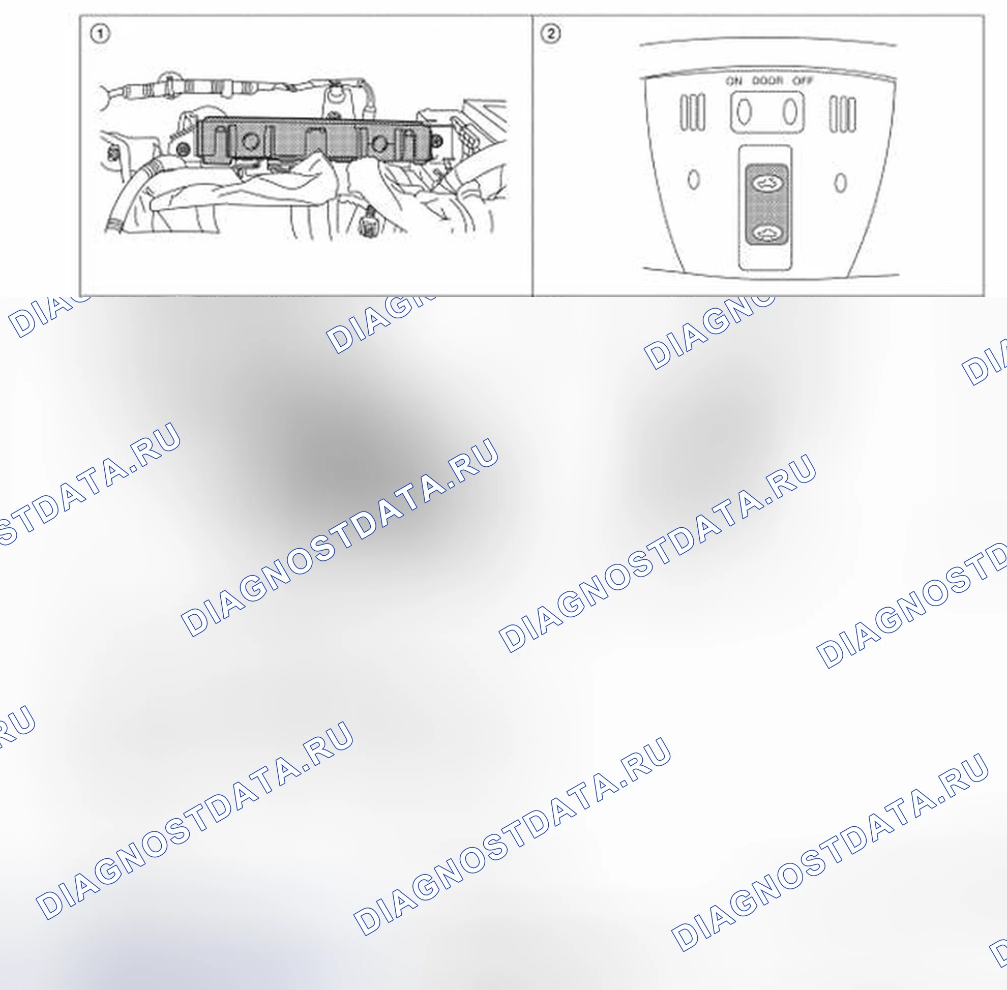 Рис. 44: Расположение компонентов. Honda Passport I