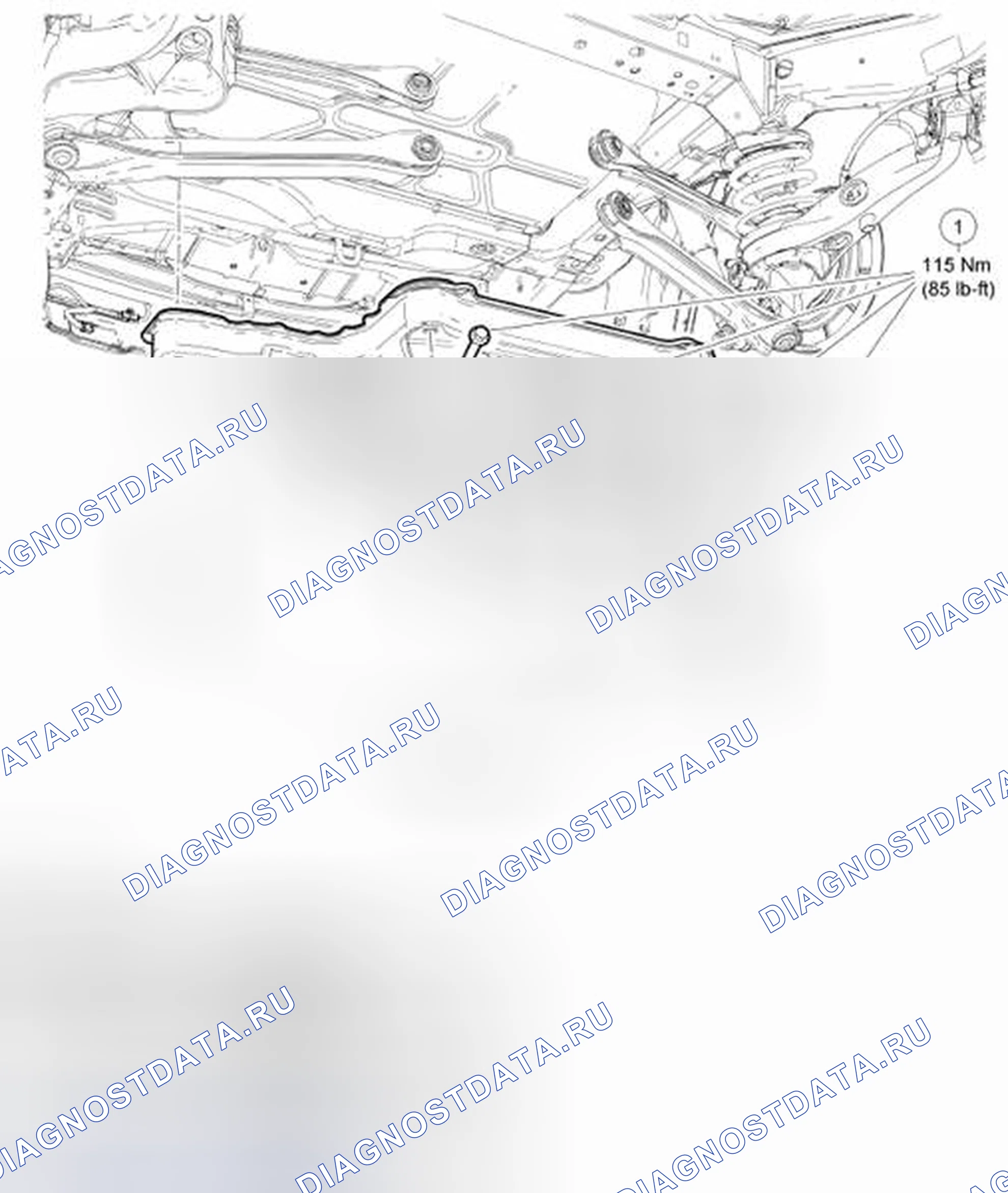 Рис. 8: Подрамник - задний. Hyundai Matrix I рестайлинг