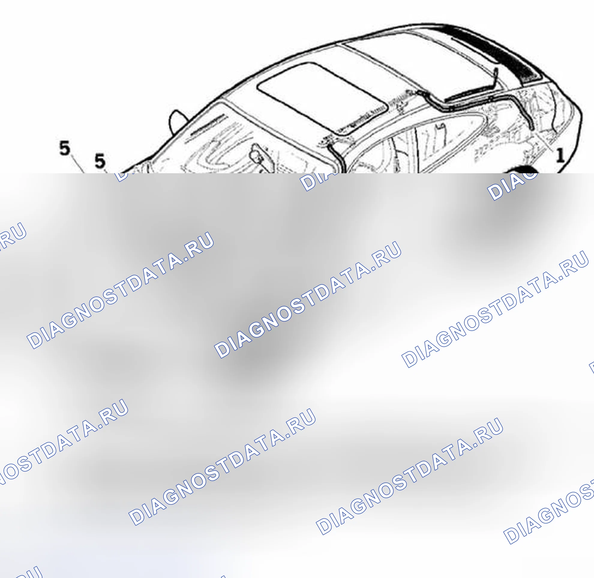 Рис. 72: План водоотвода - Купе. Porsche 911 Carrera 4 996 рестайлинг