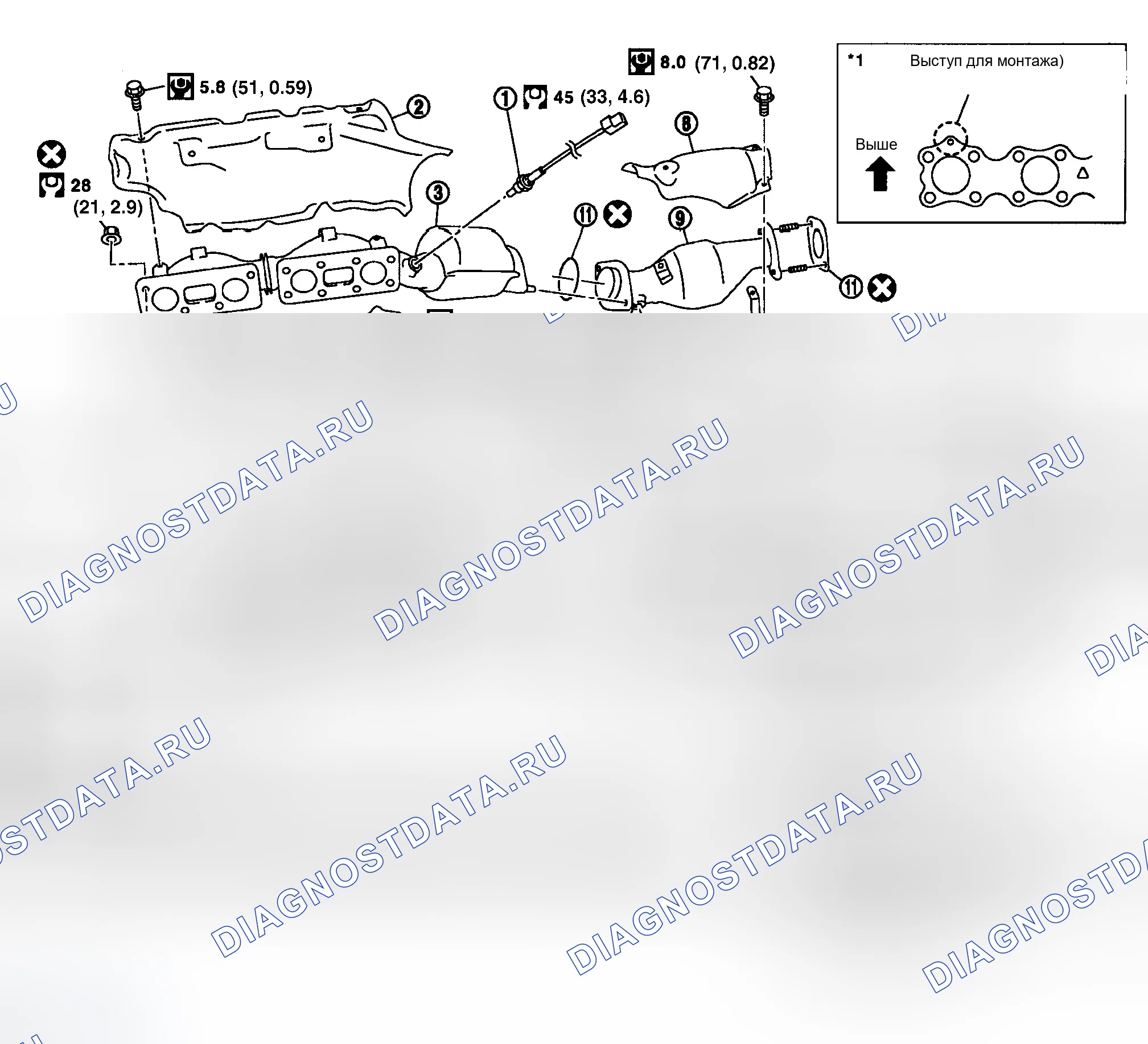 Рис. 53: Демонтаж и монтаж (FX45). Infiniti M45 II