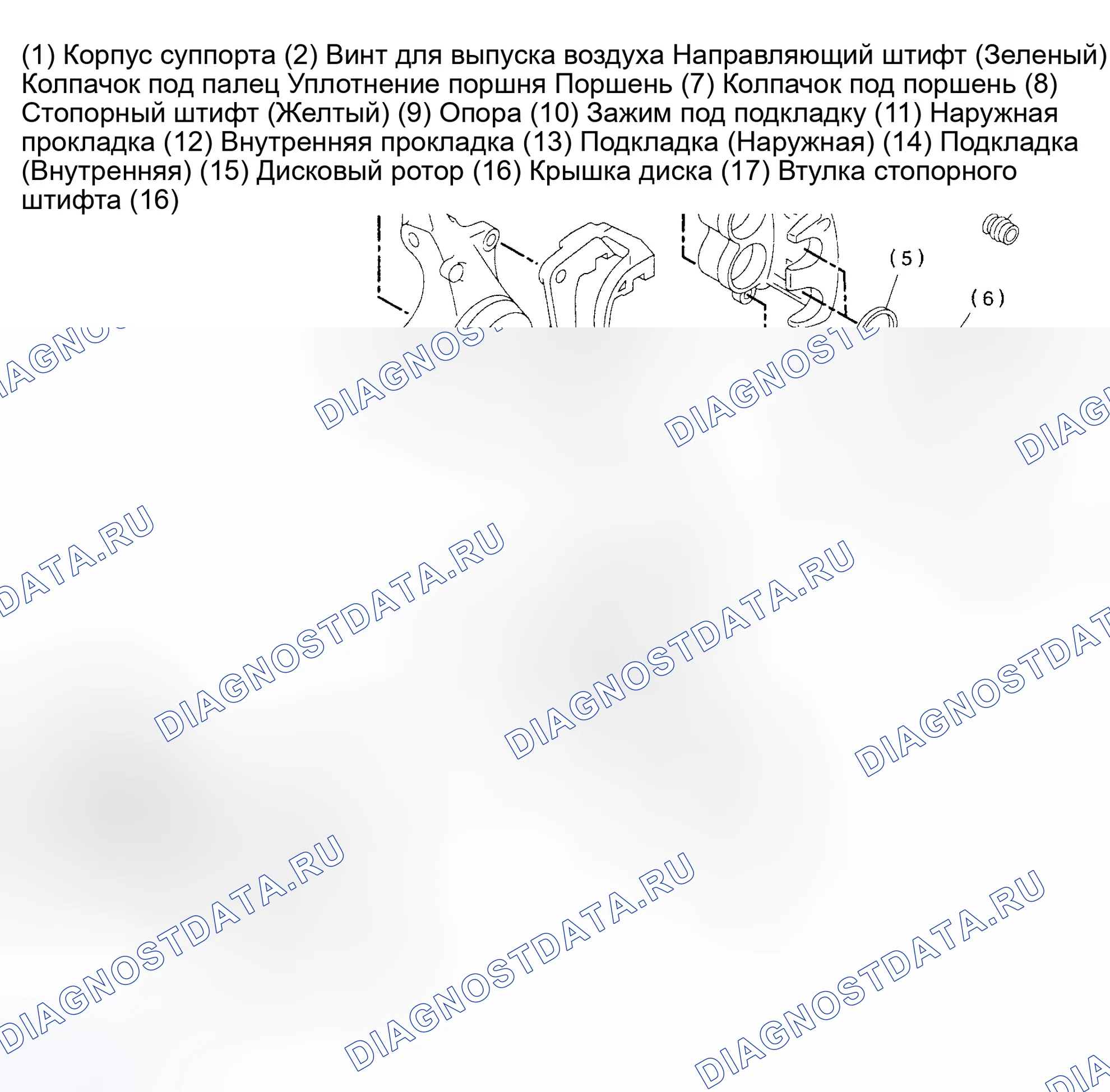 Рис. 32: ПЕРЕДНИЙ ДИСКОВЫЙ ТОРМОЗ В СБОРЕ. Hyundai Creta II