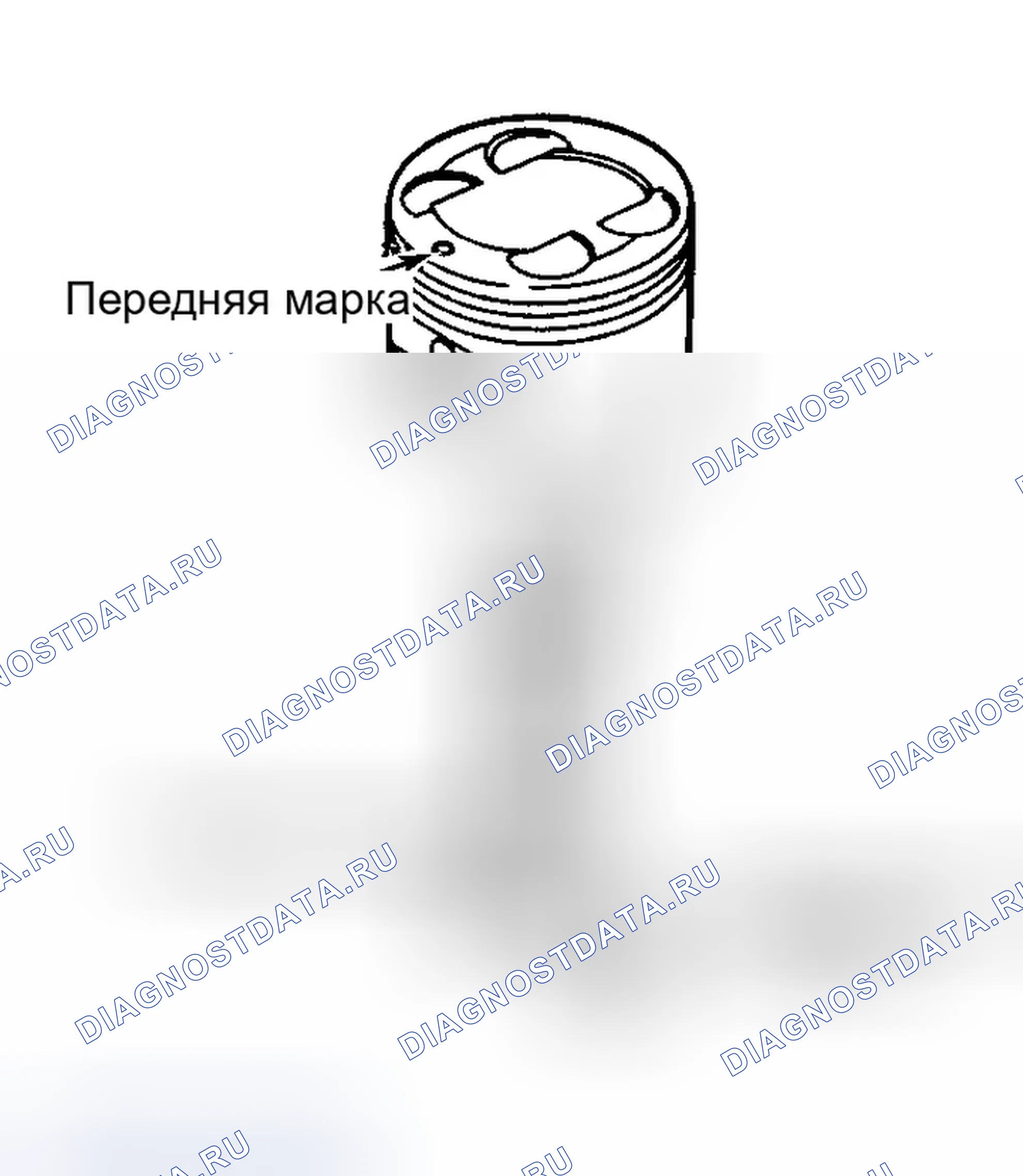Рис. 16: Сборка поршня и штока. Isuzu Amigo II