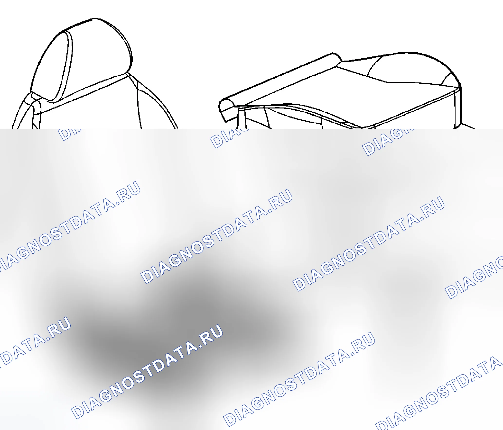 Рис. 27: Замена обогревателя подушки пассажирского сиденья. Chevrolet Malibu VII