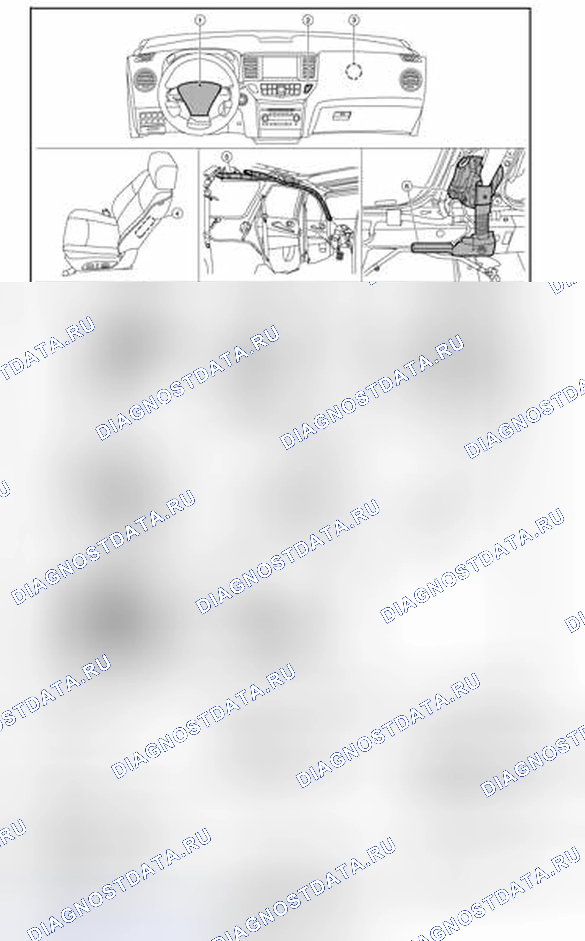 Рис. 10: Расположение компонентов. Nissan Pathfinder IV рестайлинг