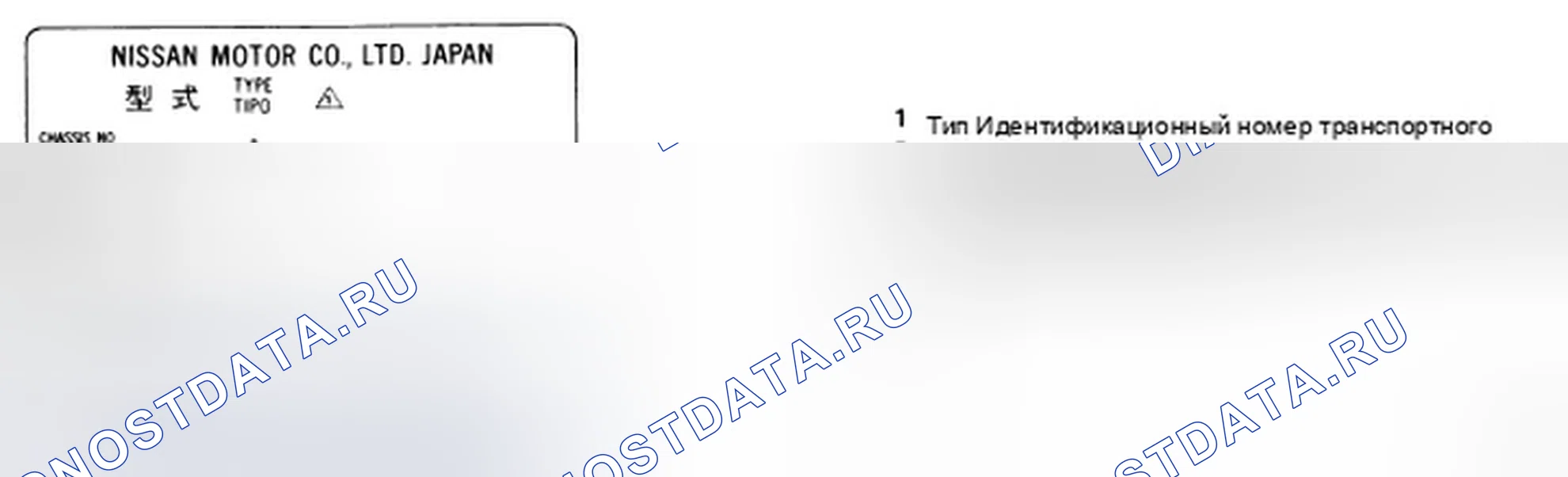 Рис. 70: ИДЕНТИФИКАЦИОННАЯ ТАБЛИЧКА. Infiniti FX45 I рестайлинг