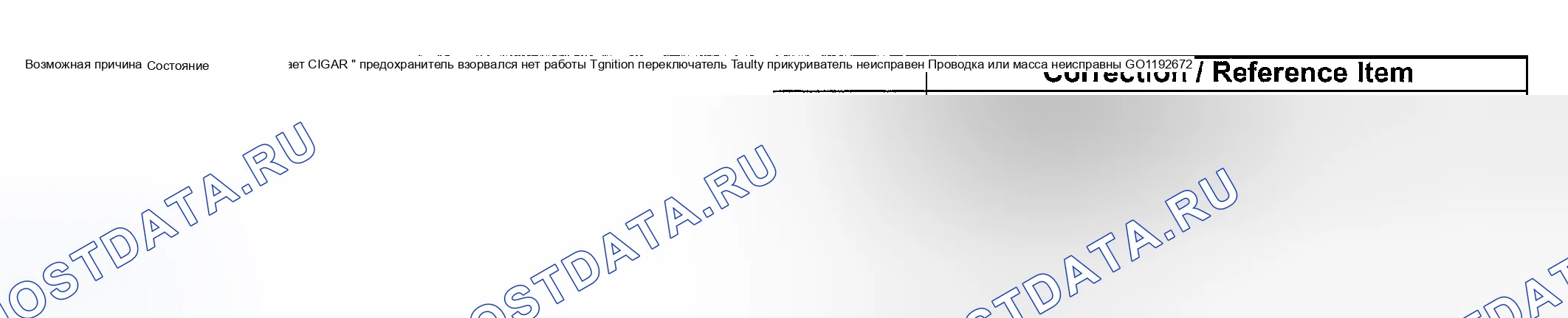 Рис. 18: Диагностика симптомов прикуривателя. Suzuki Aerio I