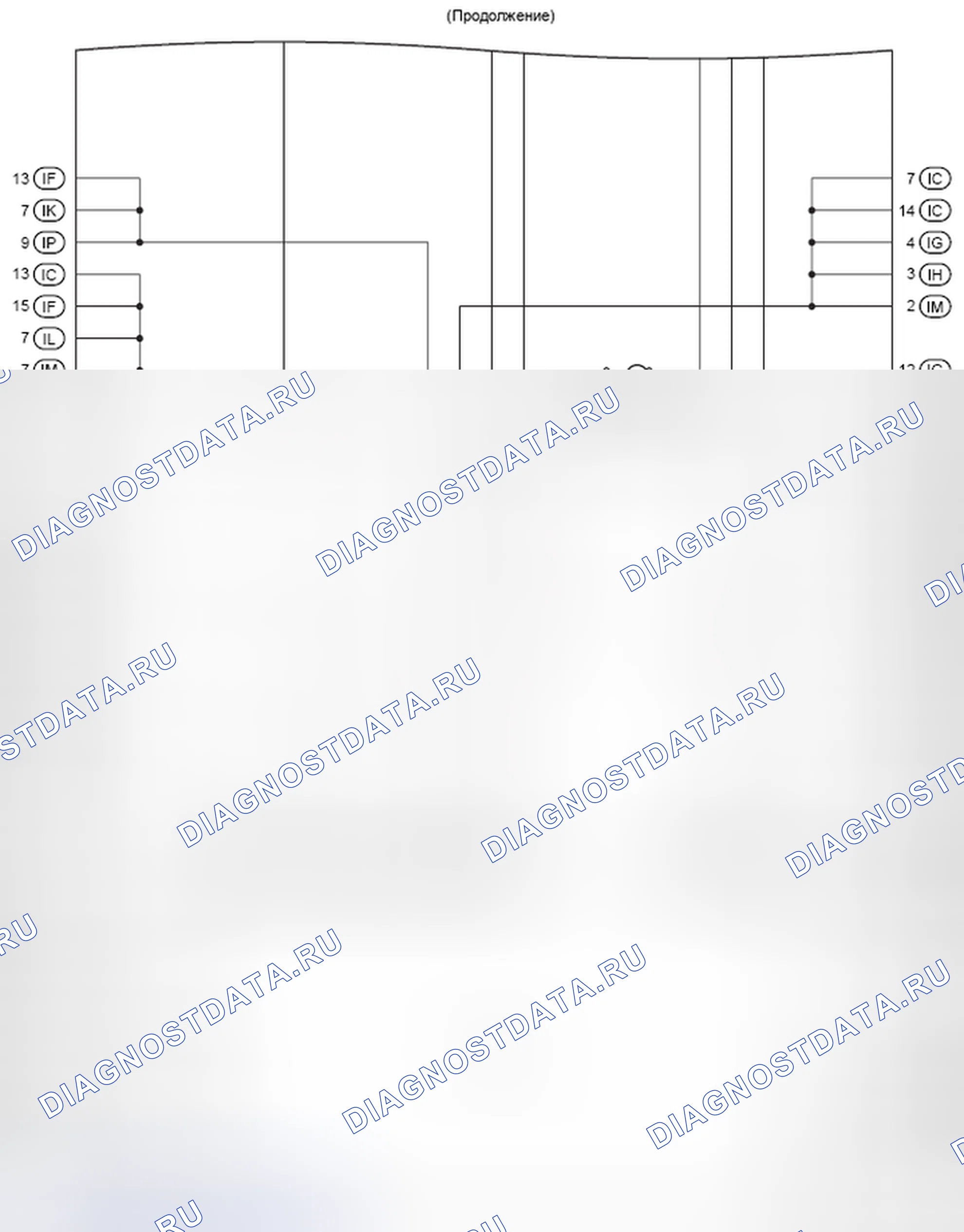 Рис. 388: Внутренние контуры J / B приборной панели (3 из 3). Toyota Avalon XX30 рестайлинг 2