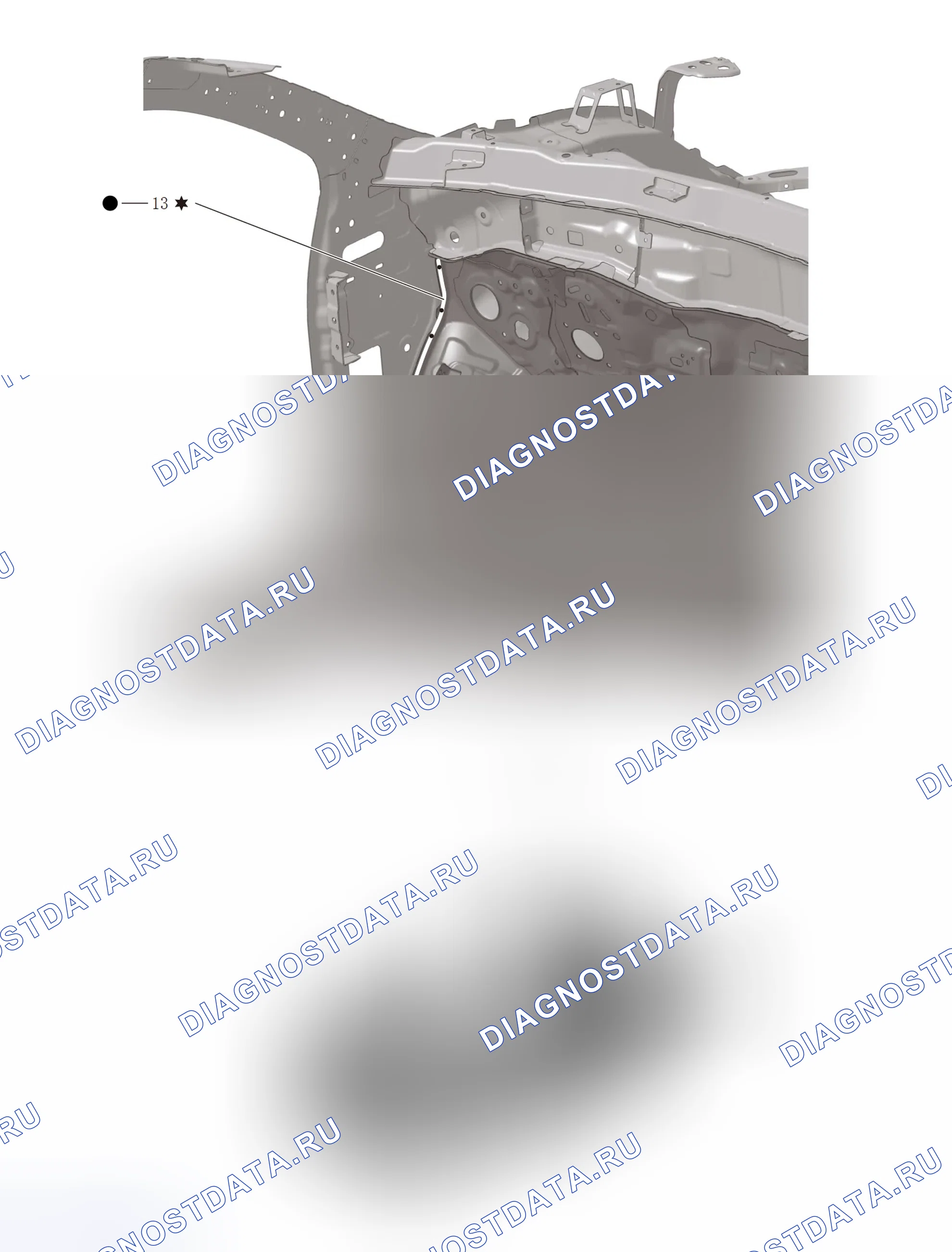 Узел переднего ограждения — Wey Vv6. Wey VV6 I