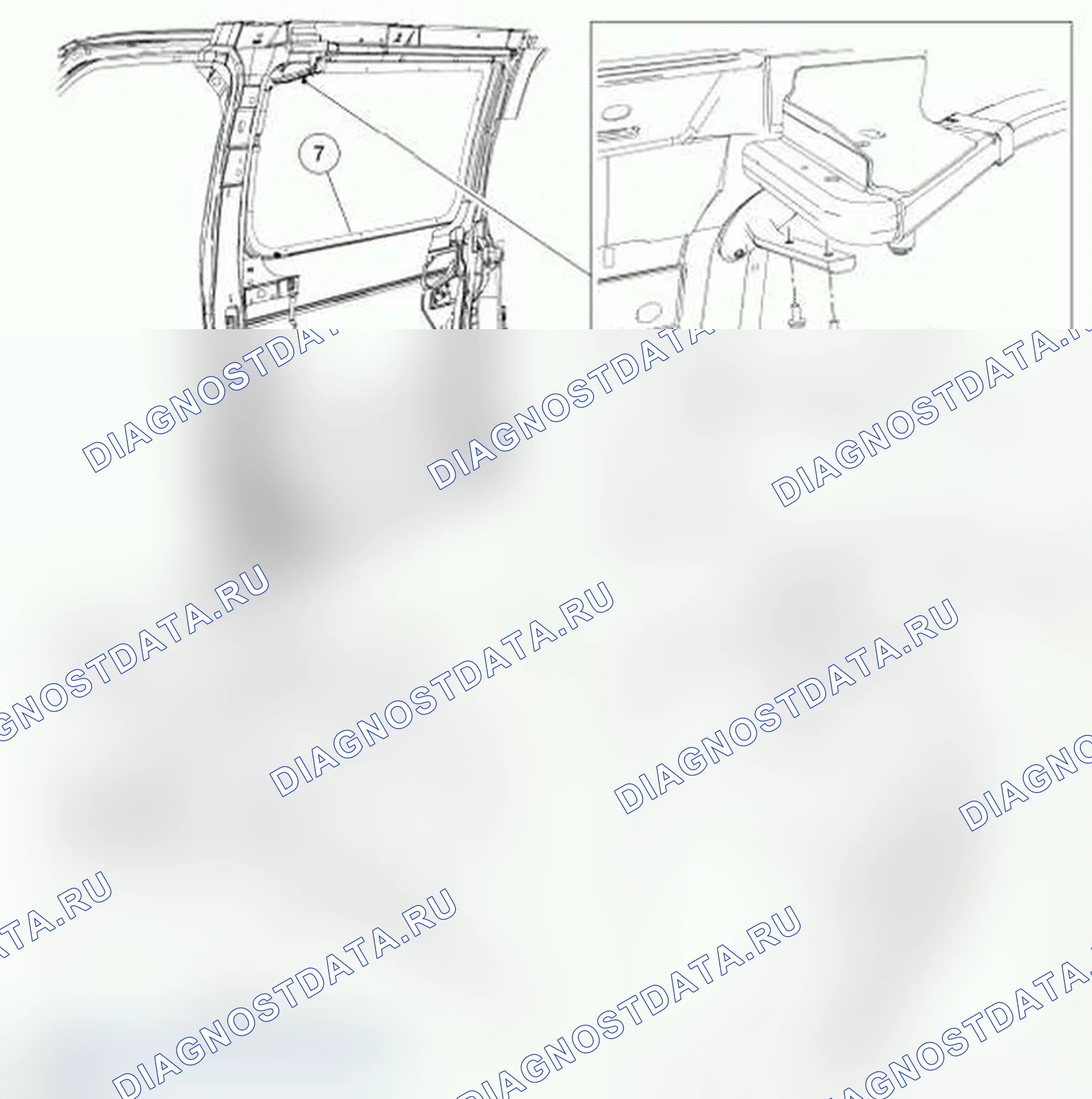 Рис. 30: Раздвижная дверь. Ford Econoline E250 