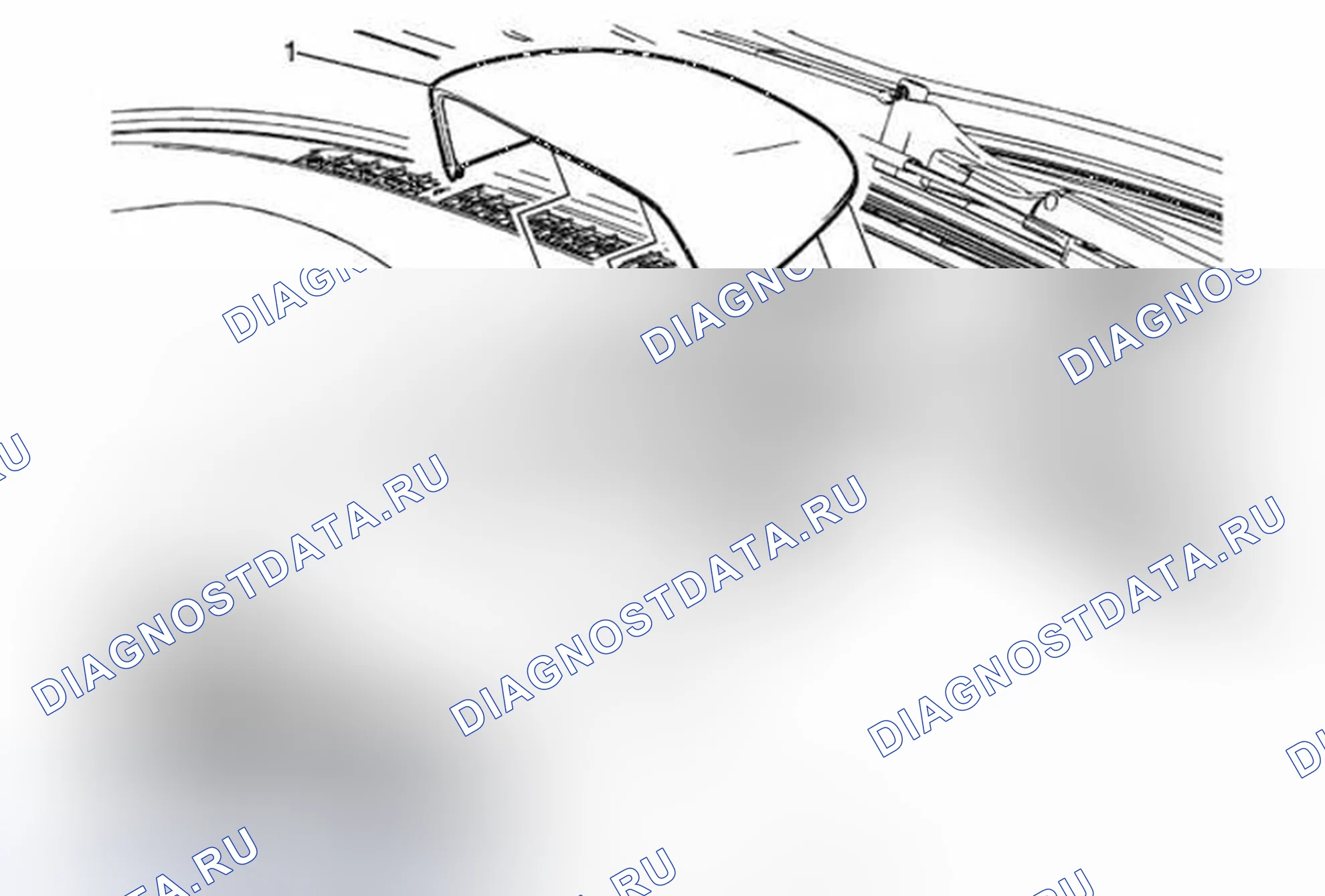 Рис. 107: Замена крышки верхней трим-панели приборной панели (UDN). Buick Encore I