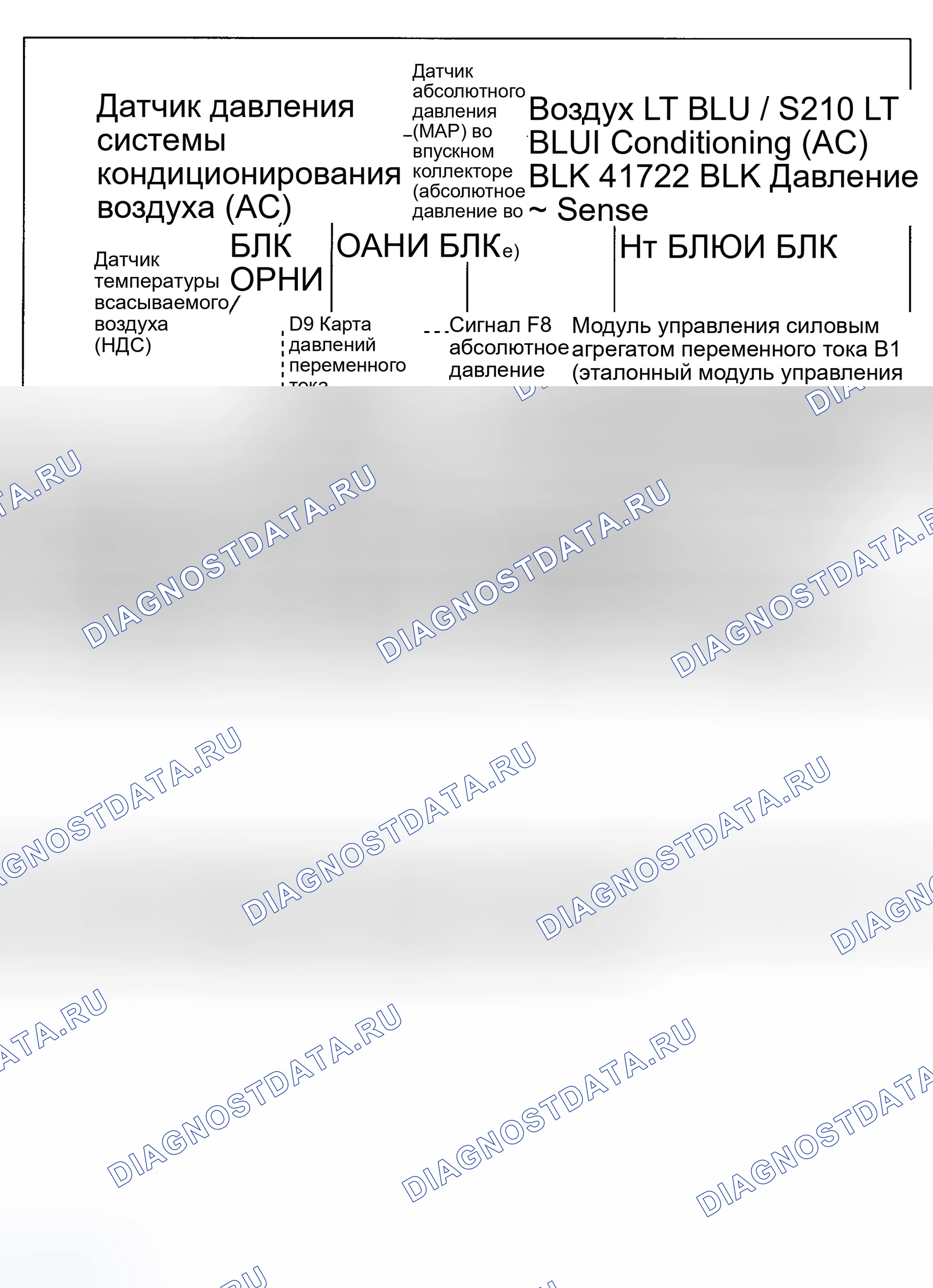 Рис. 210: расшифровка кода ошибки P1106: ПЕРЕМЕЖАЮЩЕЕСЯ ВЫСОКОЕ НАПРЯЖЕНИЕ АБСОЛЮТНОГО ДАВЛЕНИЯ впускной коллектор. Daewoo Nubira II