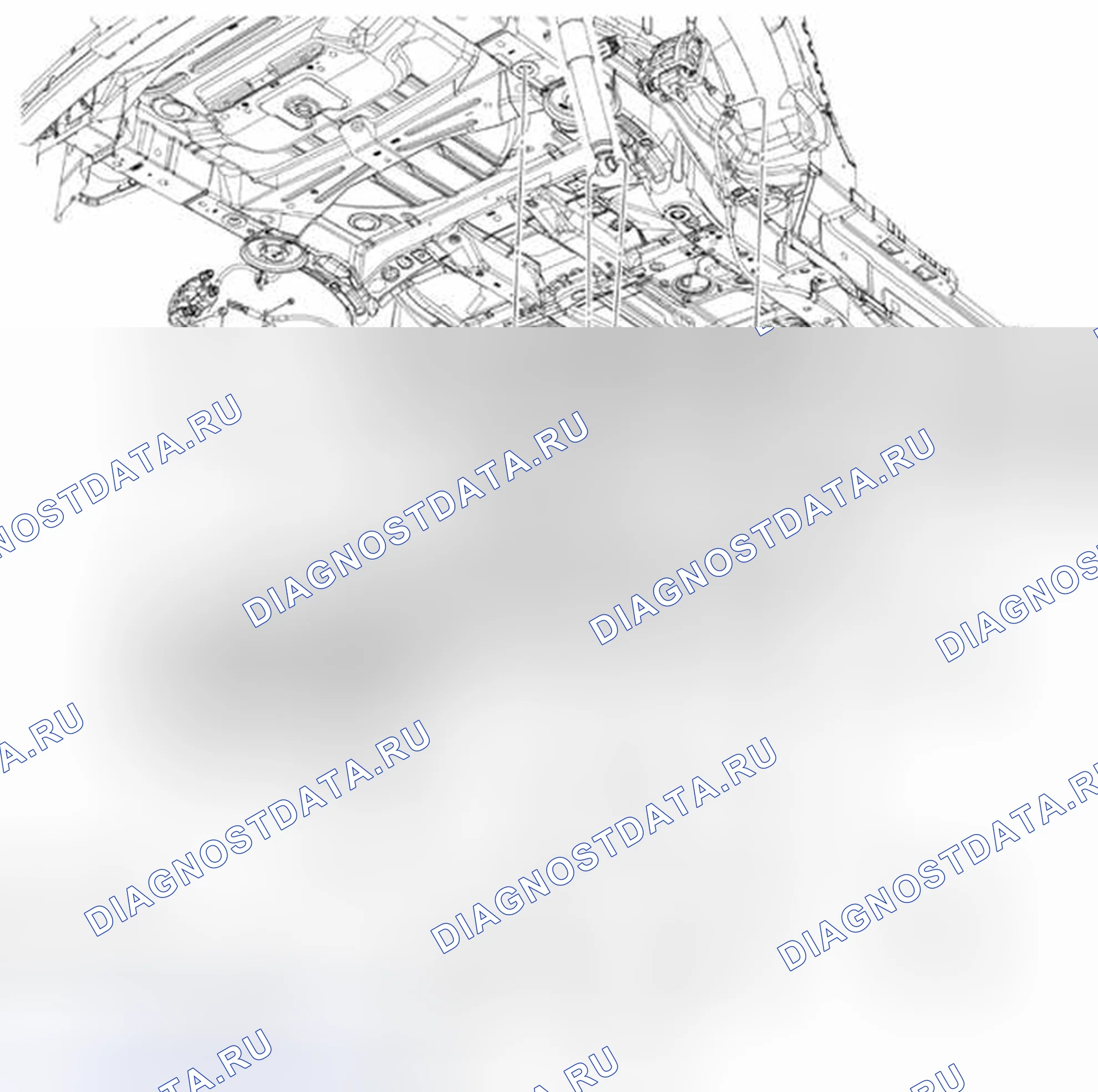 Рис. 33: Задний подрамник переднего привода (Fwd). Hyundai Kona I