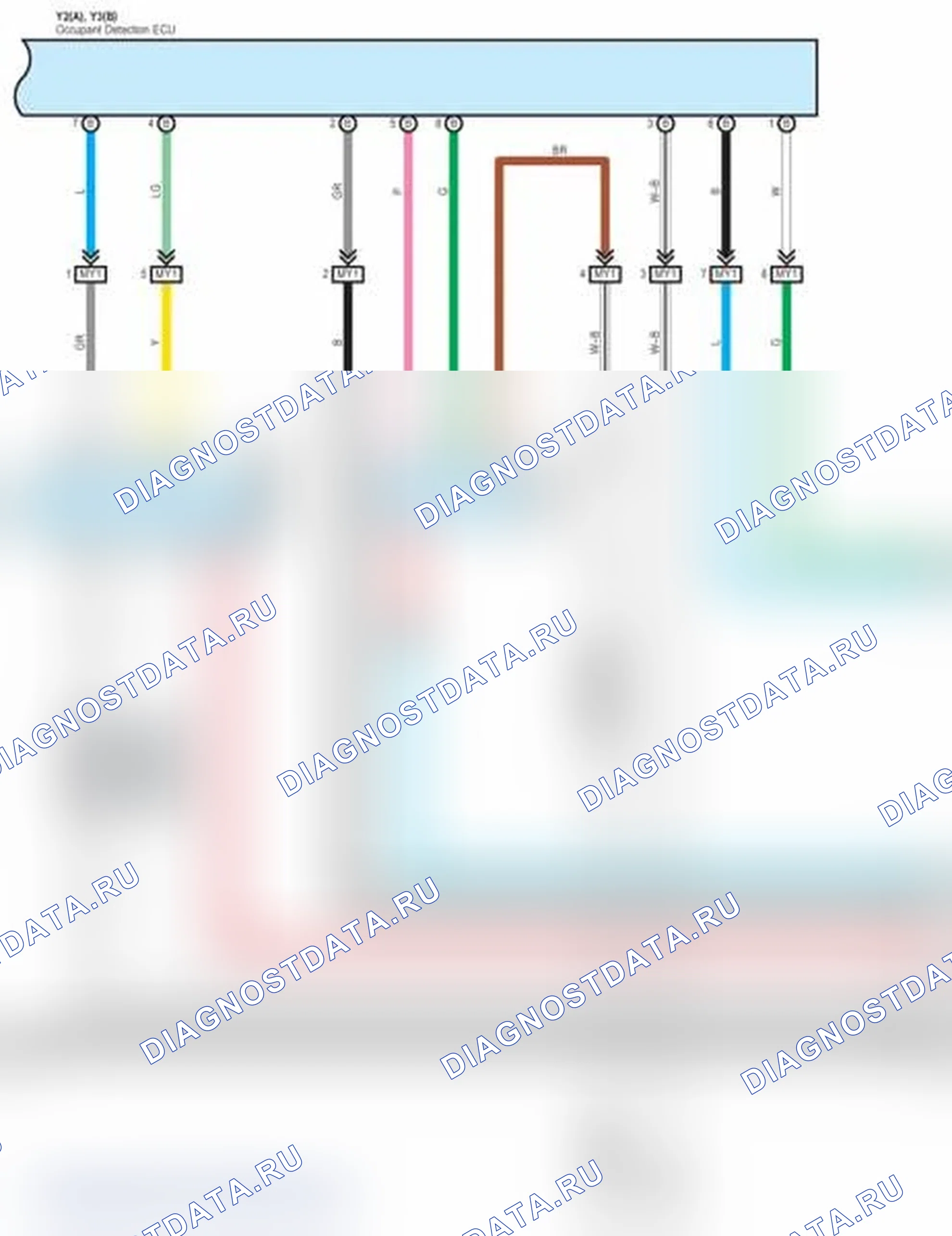 Рис. 170: Схема подключения SRS (4 из 6). Toyota Prius C I