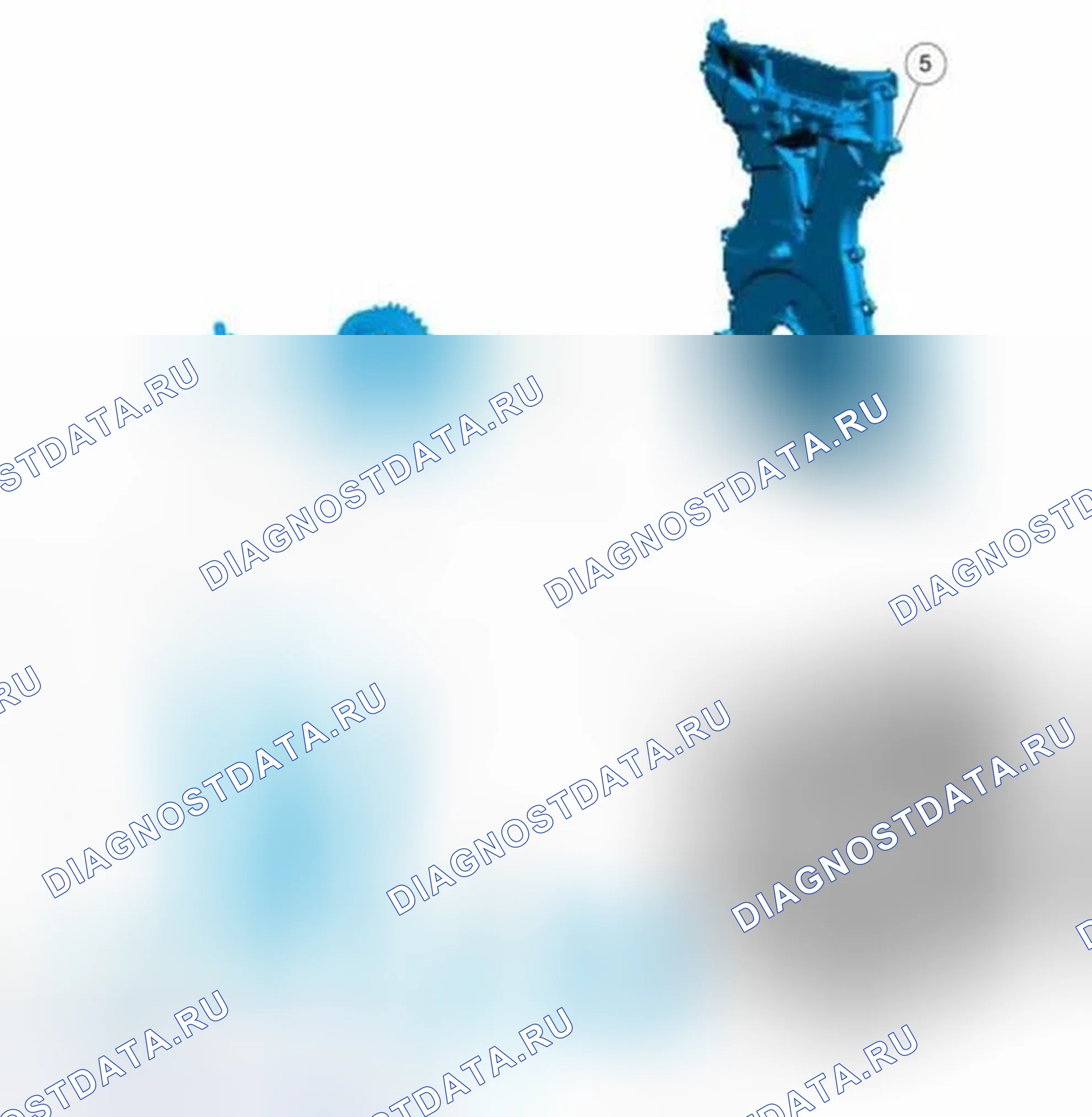 Рис. 211: Передний блок двигателя. Ford C-MAX II