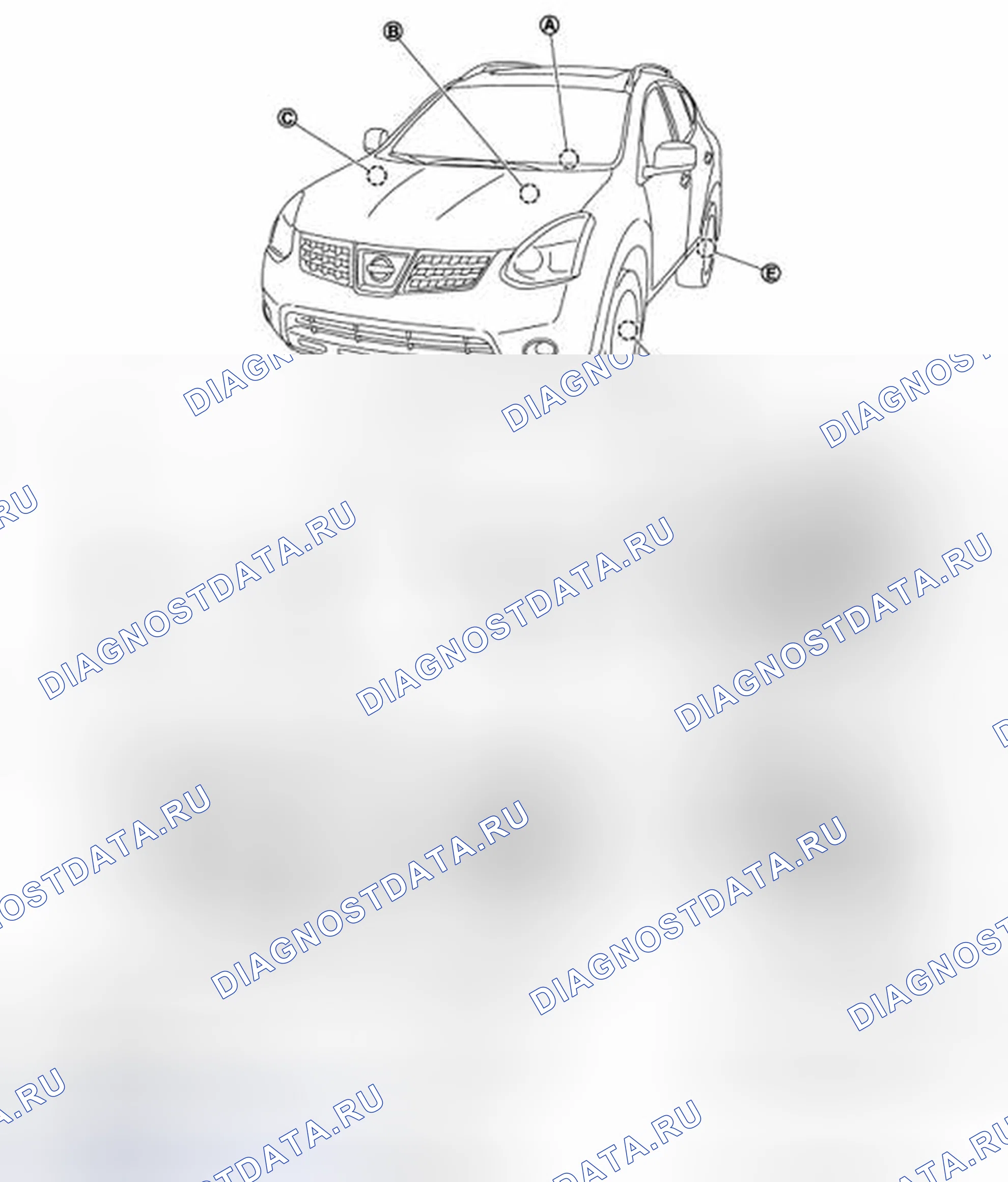 Рис. 2: Расположение компонентов. Honda Saber I
