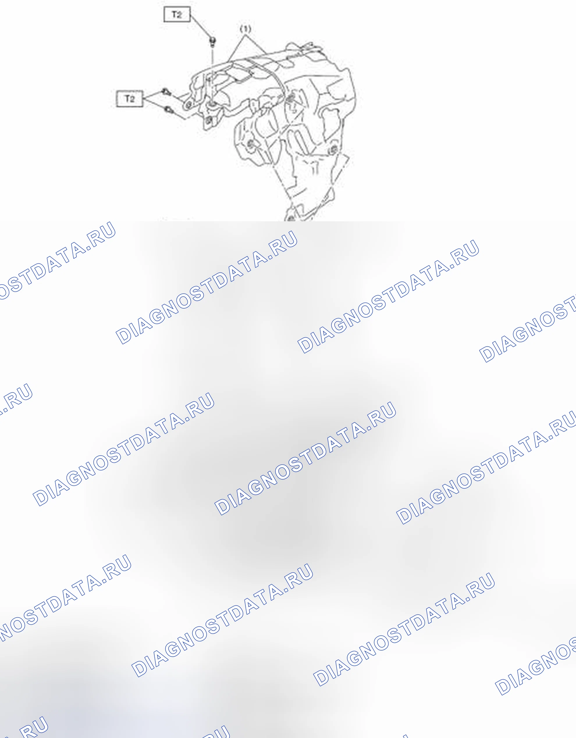 Рис. 377: ЖГУТ ПЕРЕДАЧИ И ДАТЧИК. Subaru Impreza GK