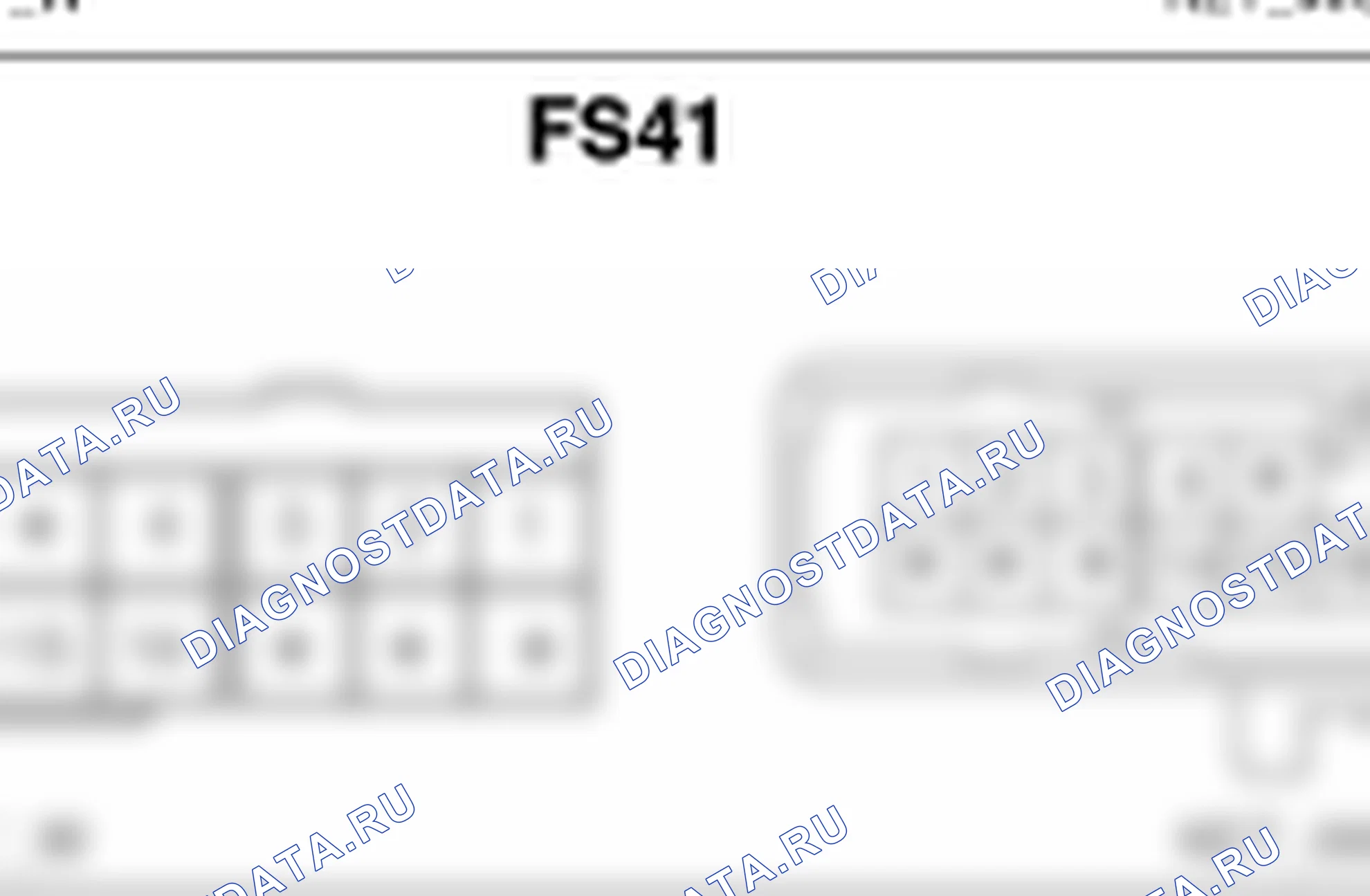 Распиновка разъёма FS41 — harness connectors. Hyundai Genesis BH