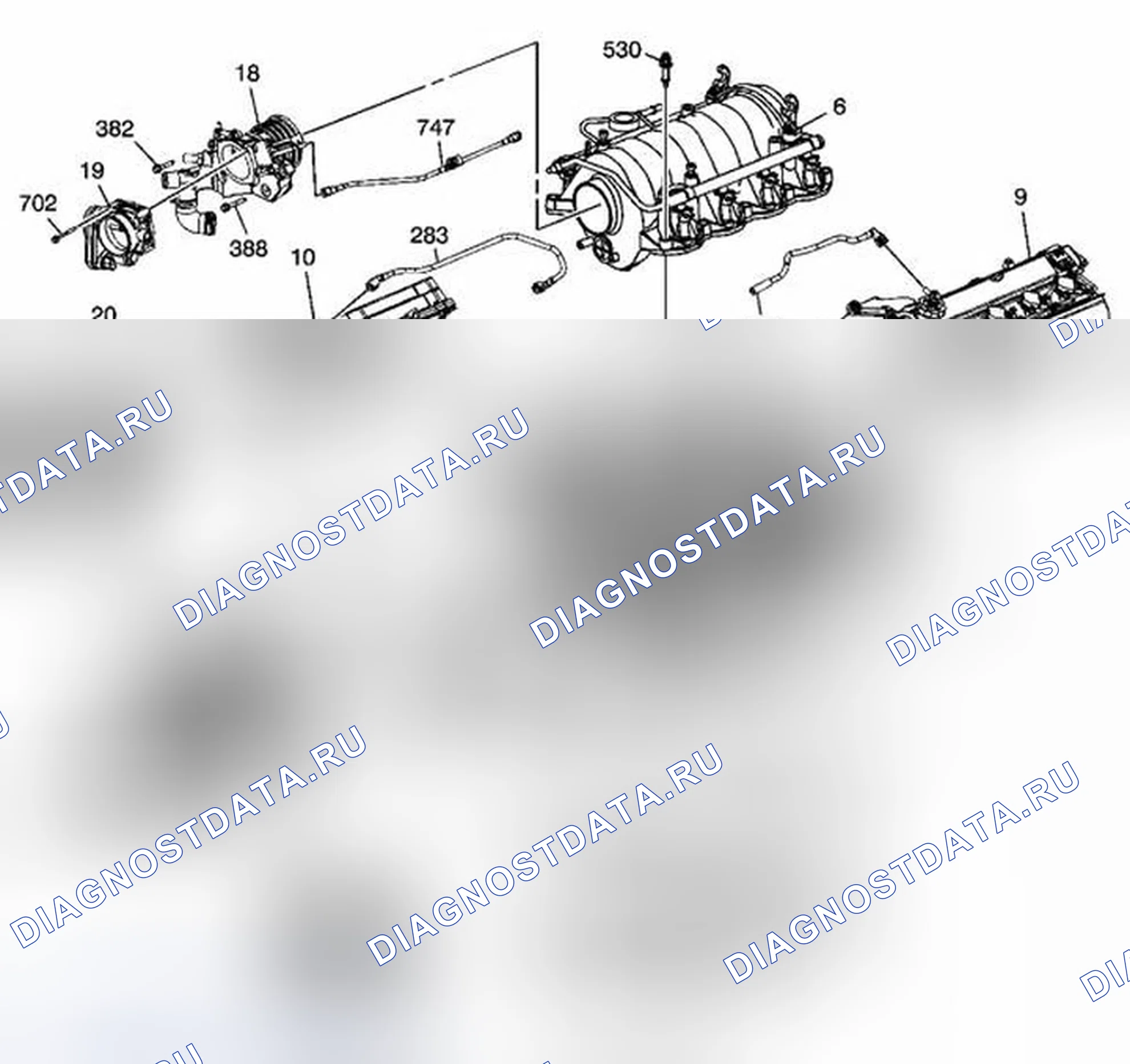 Рис. 148: Разобранные виды. Cadillac SRX I